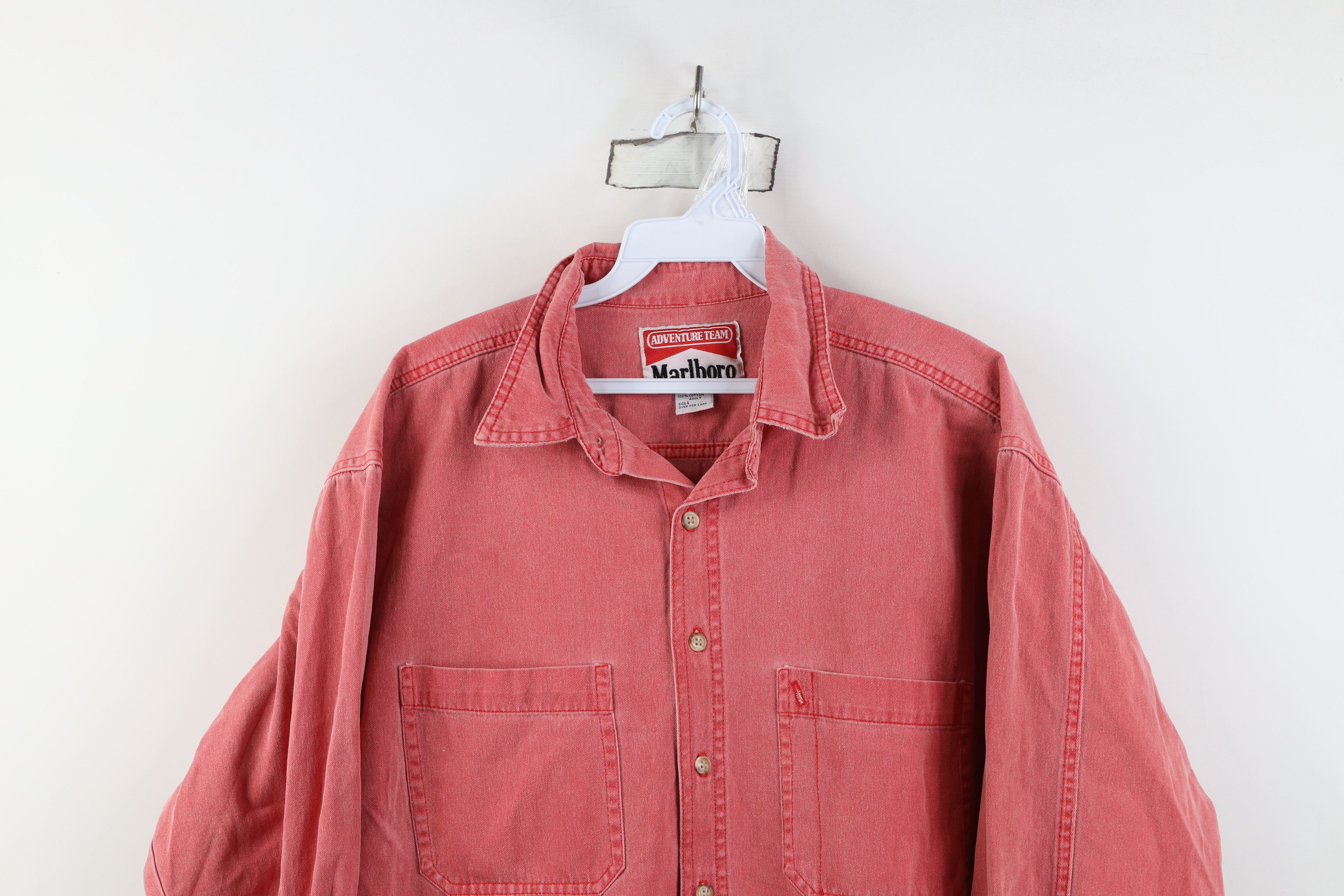 Marlboro Vintage 90s Marlboro Adventure Team Stonewash Button Shirt Size US L / EU 52-54 / 3 - 2 Thumbnail
