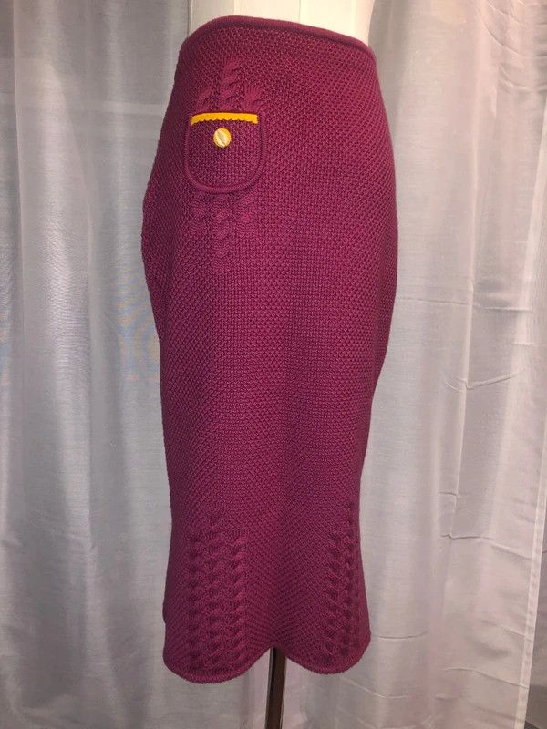 John Galliano 1999 Crochet Wool Longuette Skirt Size 27" / US 4 / IT 40 - 9 Thumbnail
