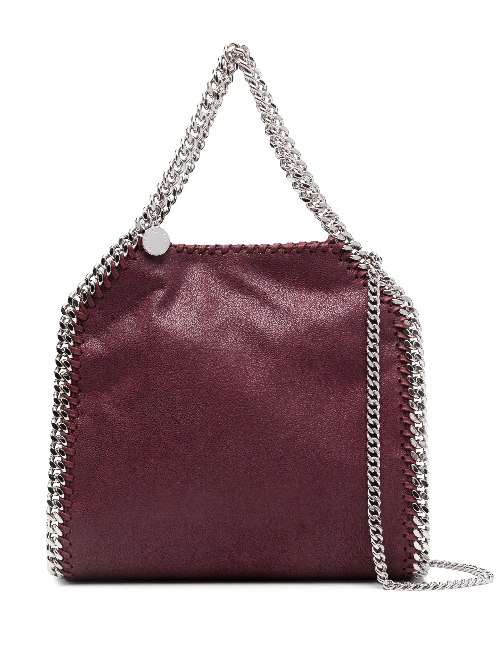 os11x1225 Size: OS / Mini Falabella Tote Bag in Burgundy