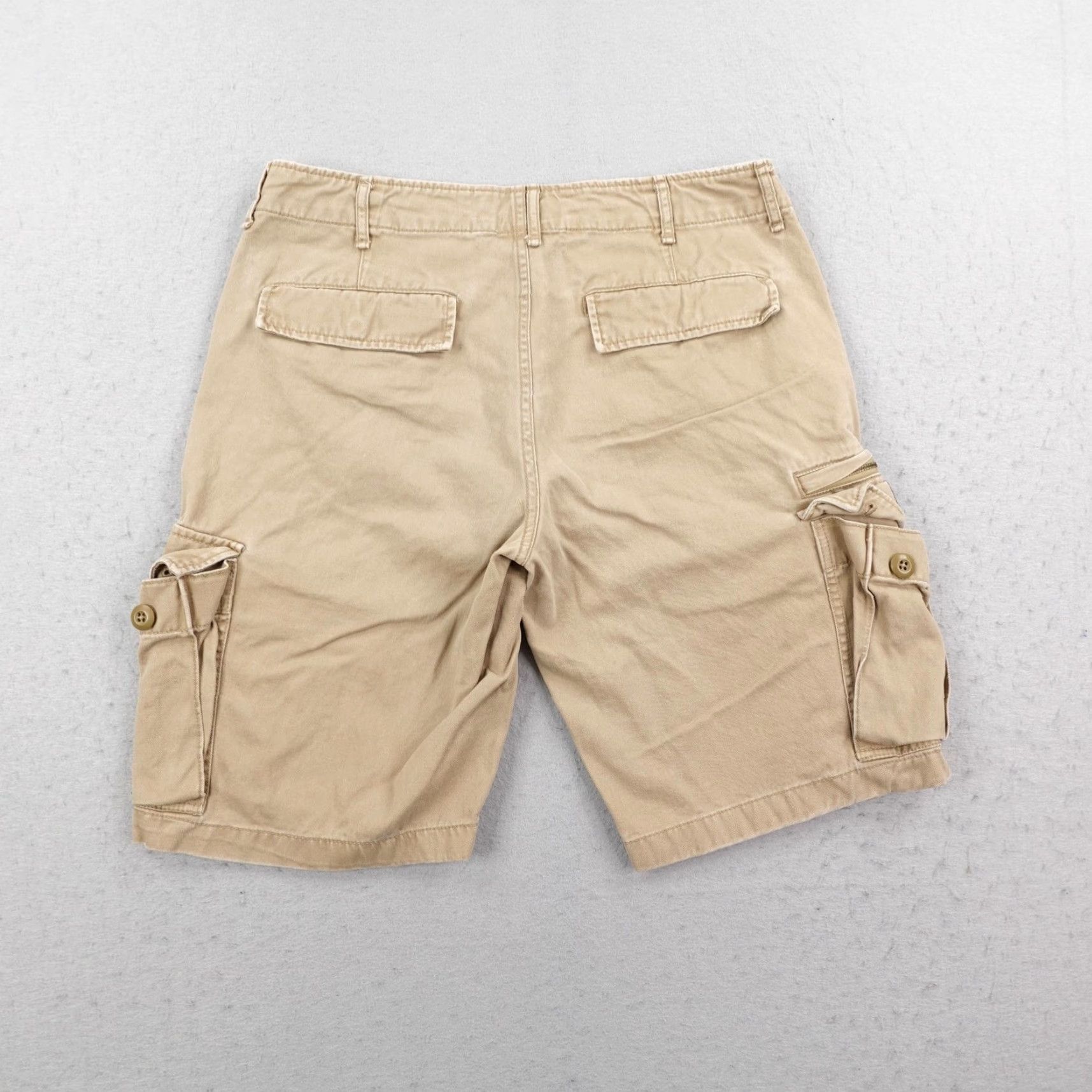 Ralph Lauren VINTAGE Ralph Lauren Cargo Shorts Mens 31 Khaki Denim & Supply Military Twill Utility Short Size US 31 - 4 Thumbnail
