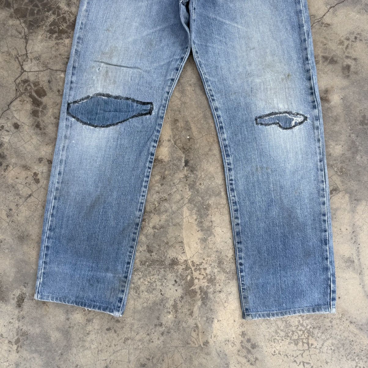 Edwin × Jean × Vintage VINTAGE EDWIN FADED PATCH JEANS DENIM PANTS Size US 32 / EU 48 - 3 Thumbnail