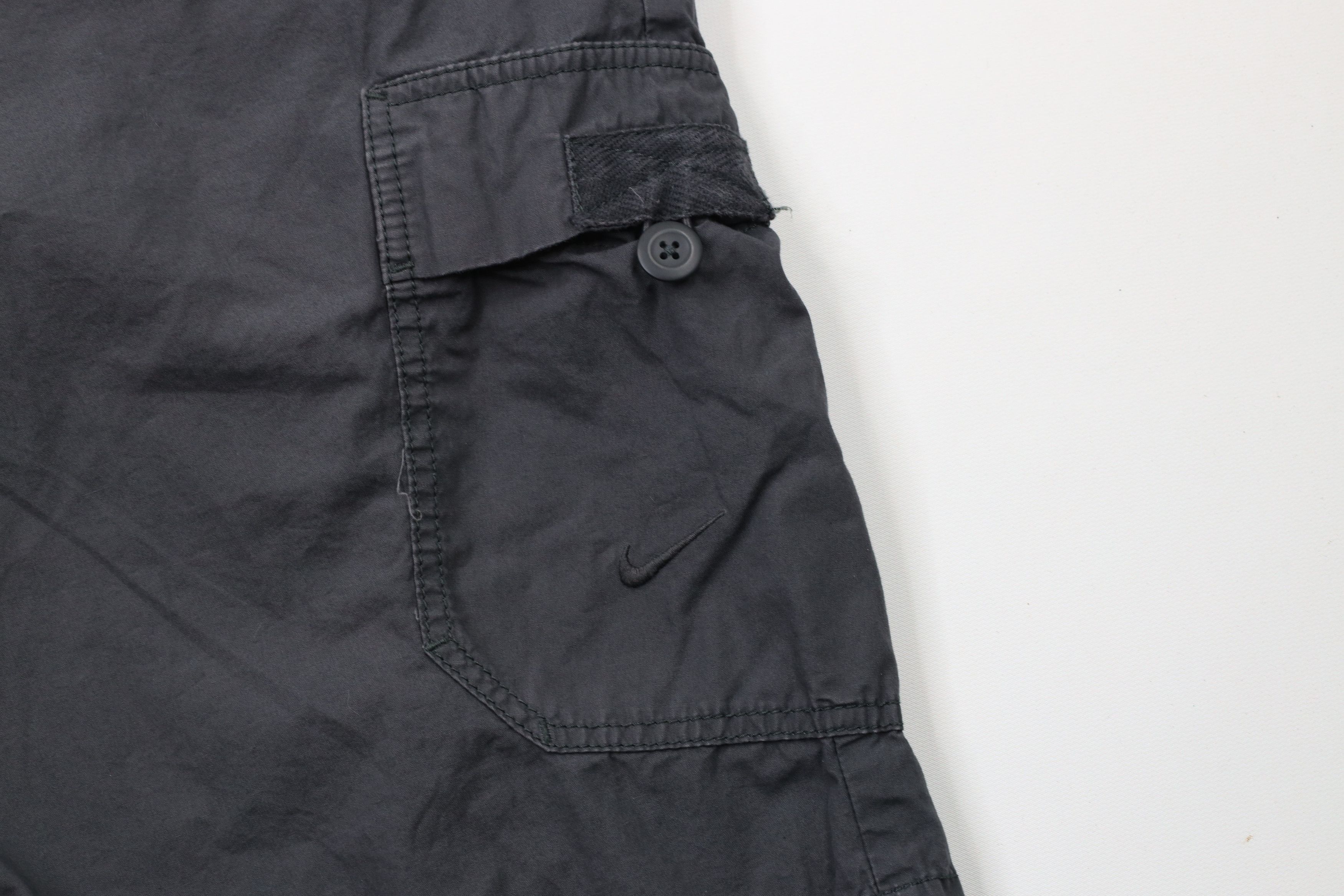 Nike × Vintage Vintage Nike Scott Mini Swoosh Cargo Shorts Gray Cotton Size US 38 / EU 54 - 5 Thumbnail