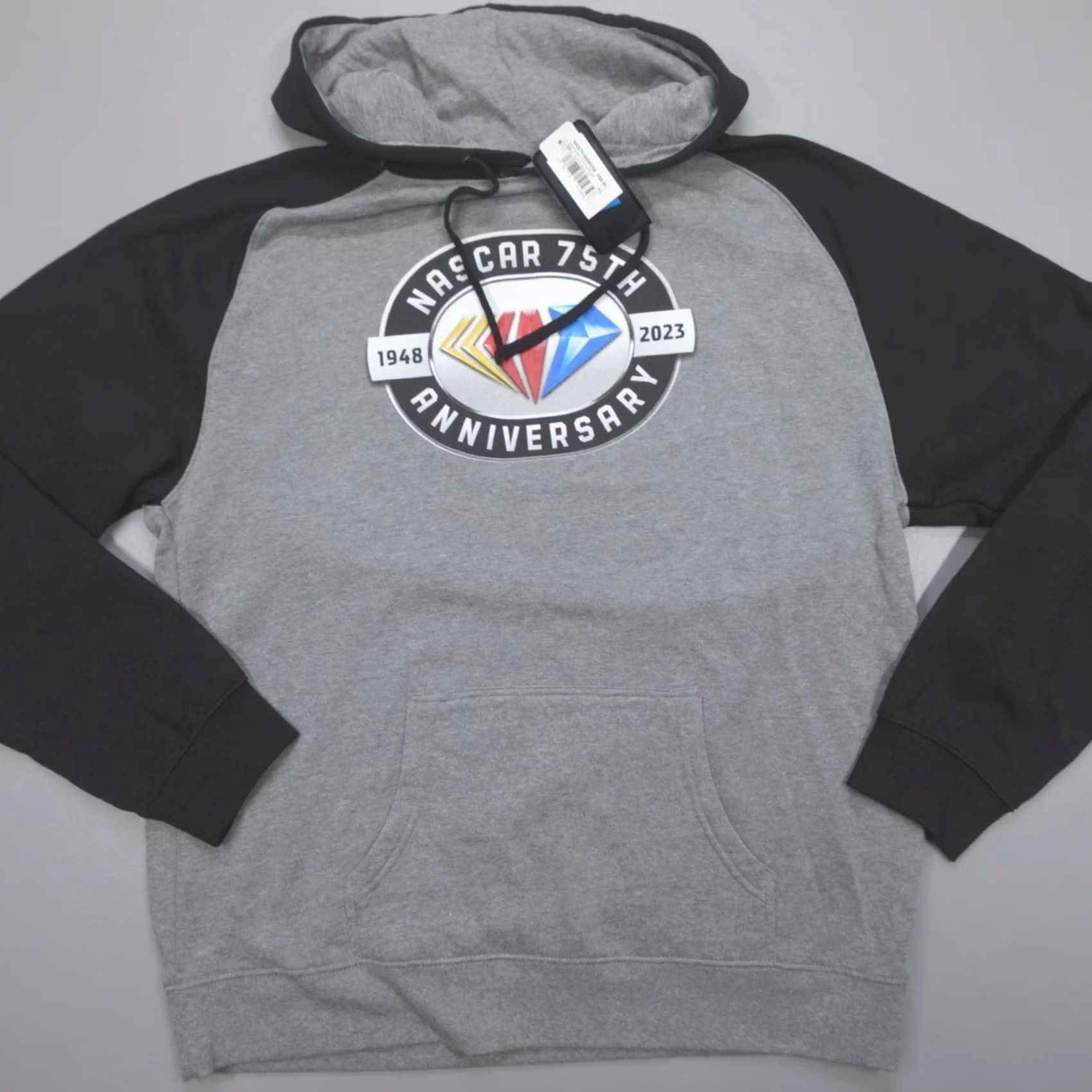 NASCAR VINTAGE Nascar 75th Anniversary Fleece Pullover Hoodie Sweatshirt Men's XL Gray Size US XL / EU 56 / 4 - 3 Thumbnail