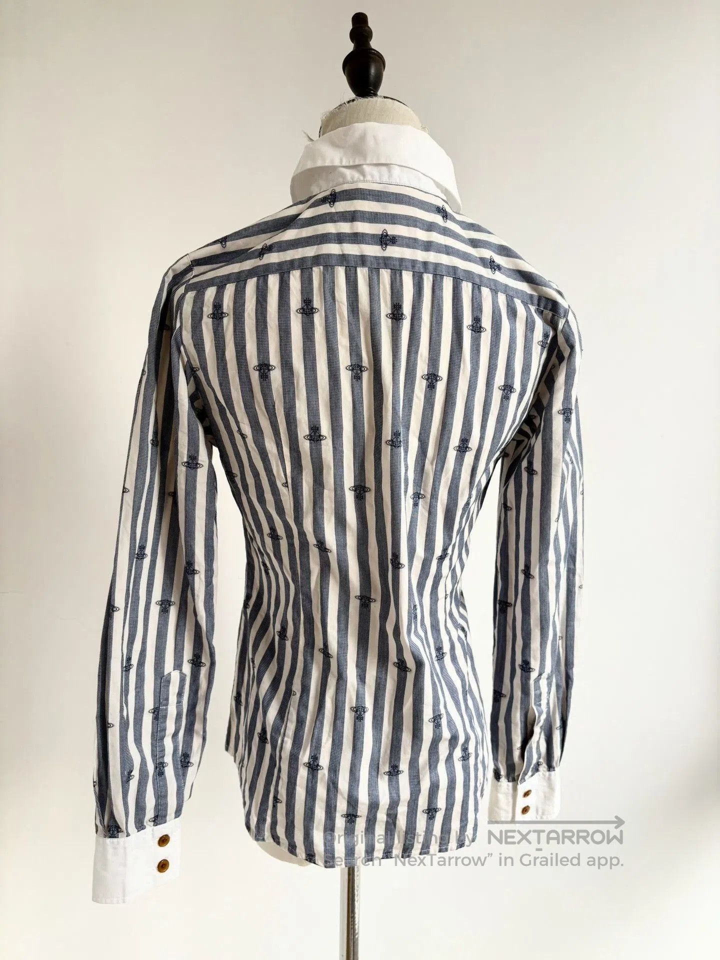 Vivienne Westwood Vivienne Westwood Vintage Blue Stripe Saturn Shirt. Size M / US 6-8 / IT 42-44 - 5 Thumbnail