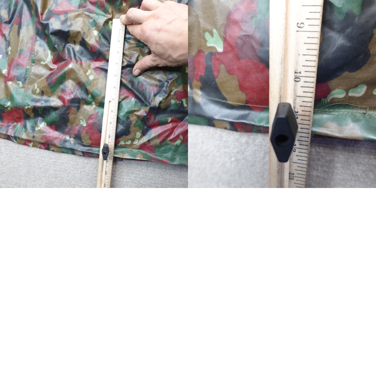 Vintage VINTAGE Swiss Army Jacket 4XLT Green Brown 130cm 89/90 Poncho Military Alpenflage Camouflage PVC Men Jacket Mens Size US XXL / EU 58 / 5 - 8 Thumbnail