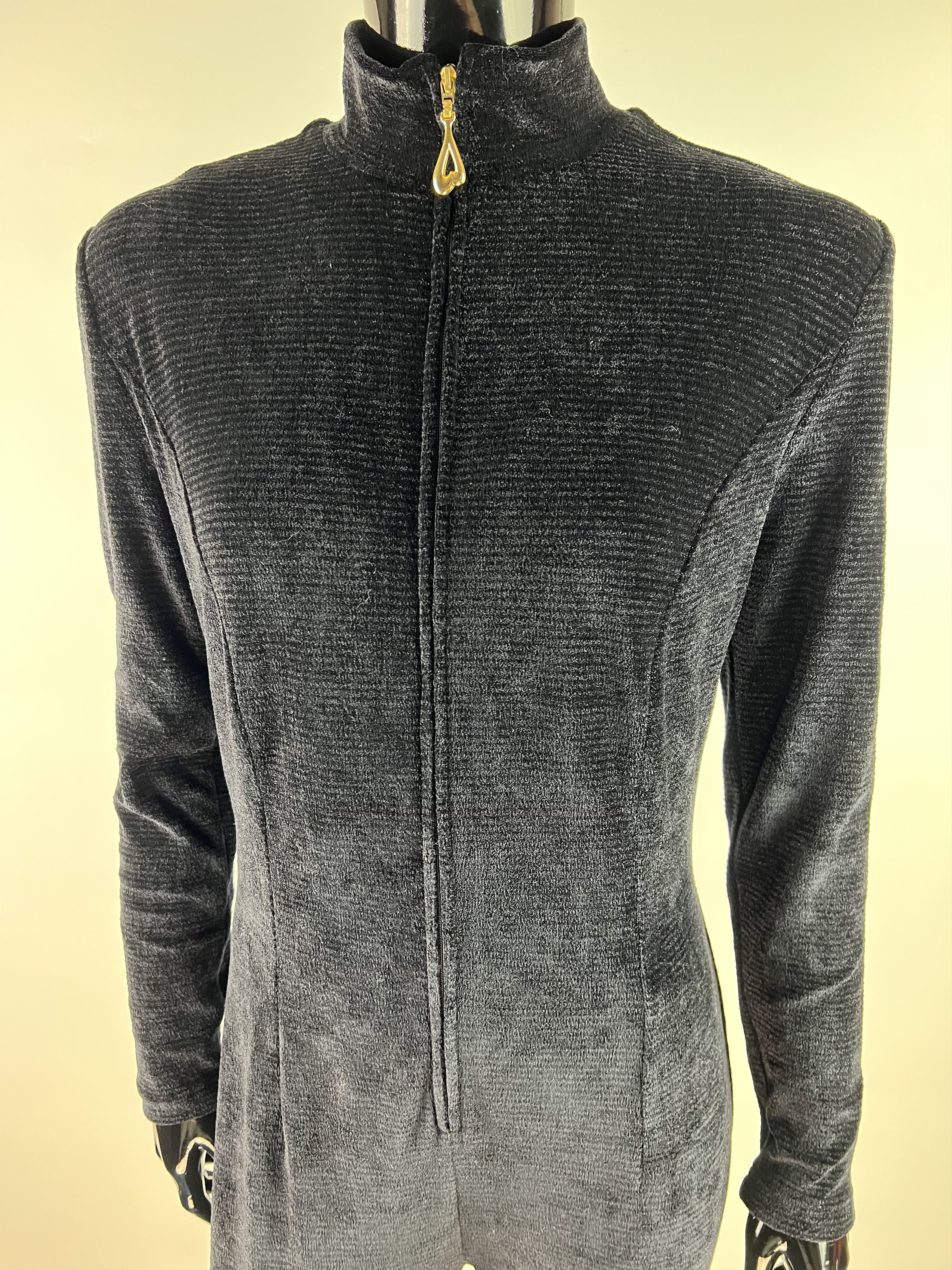 Escada Escada by Margaretha Ley VTG Ribbed Velour Jumpsuit Size 36 Size 27" / US 4 / IT 40 - 9 Thumbnail