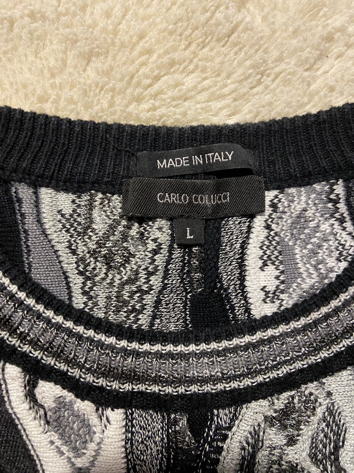 Carlo Colucci × Vintage !!RARE!! Vintage Carlo Colucci “Coogi Style” Sweater Size US L / EU 52-54 / 3 - 3 Thumbnail
