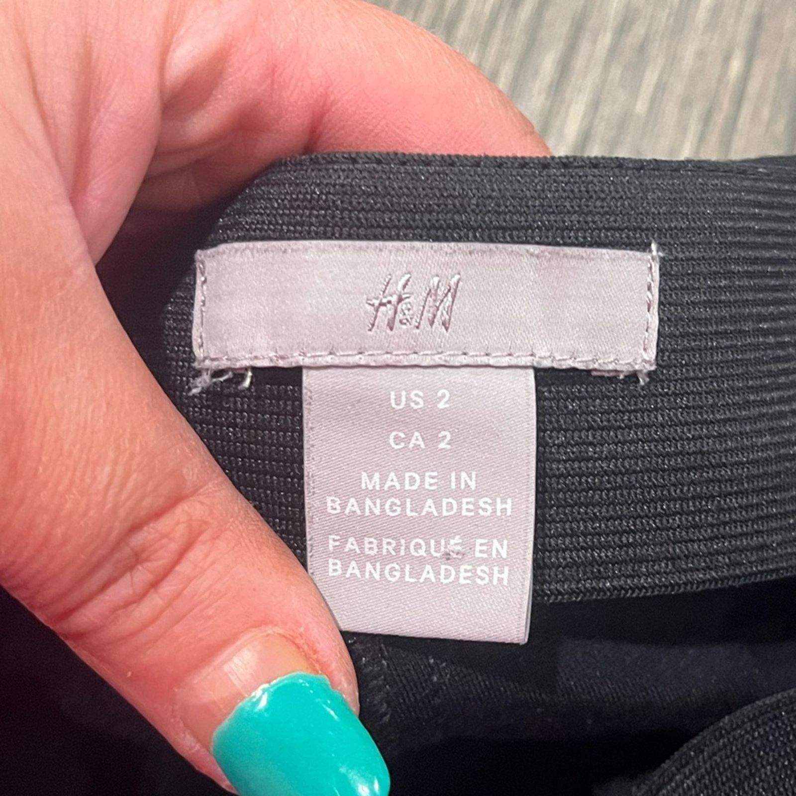 H&M H&M Womens High Rise Pants Pockets Elastic Waistband Size 2 Size 26" / US 2 / IT 38 - 4 Thumbnail