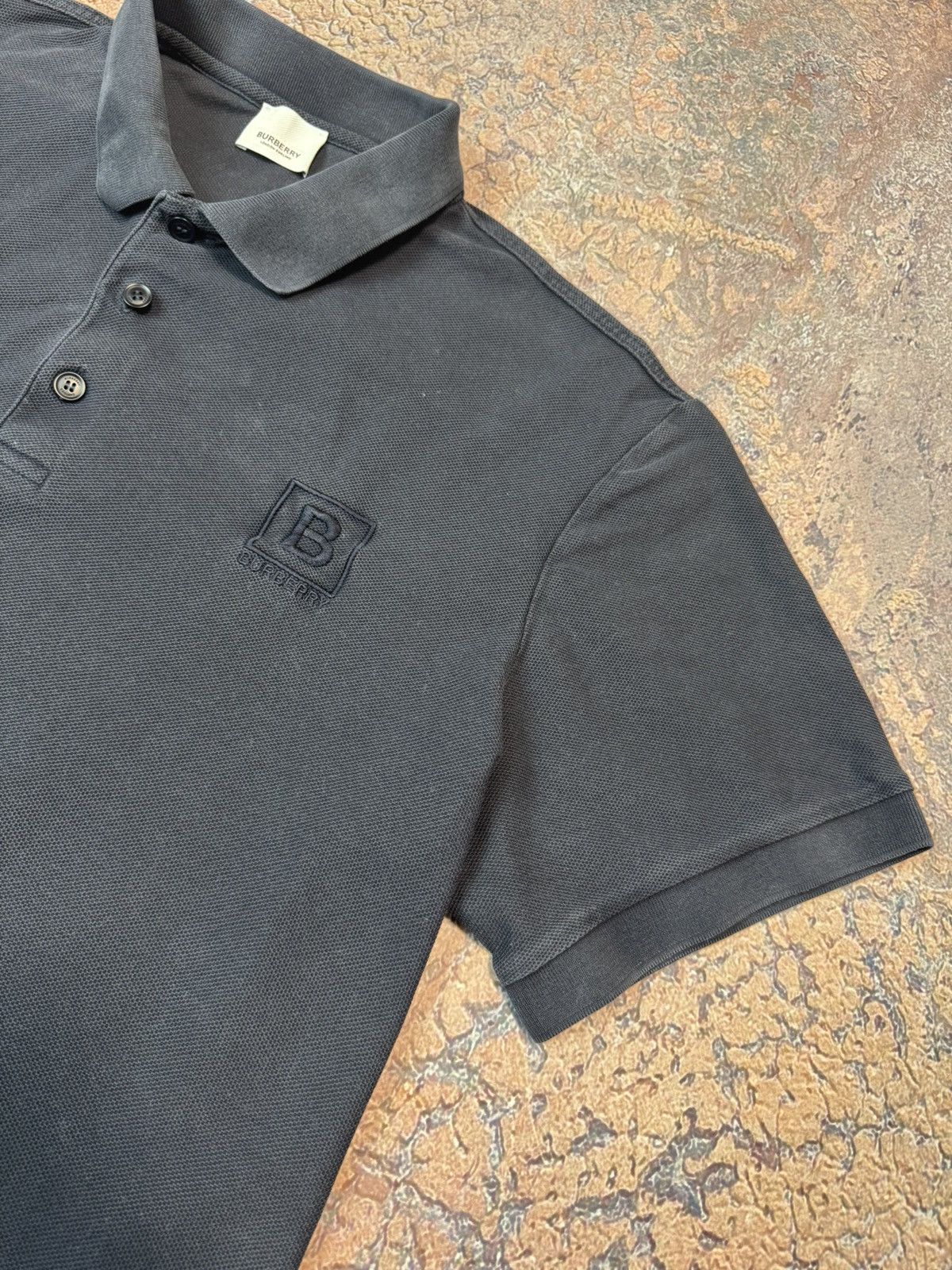 Burberry Vintage 90s Burberry Polo Tee Casual Big Logo Designer Size US XL / EU 56 / 4 - 4 Thumbnail