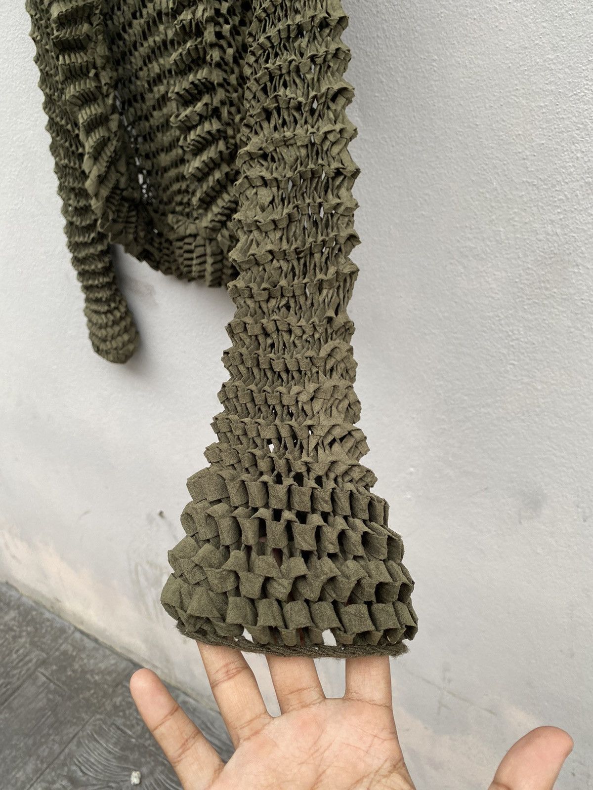 Hiroko Koshino Homme 💥Archived💥 HIROKO KOSHINO Pleated 3D Mesh Knit Spider Web Size S / US 4 / IT 40 - 5 Thumbnail