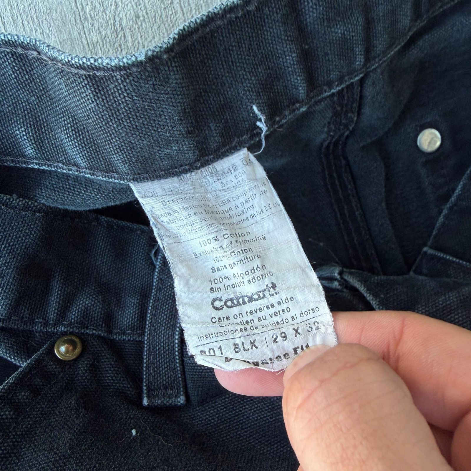 Carhartt × Vintage Vintage Y2K Carhartt black double knee work carpenter pants Size US 28 / EU 44 - 4 Thumbnail