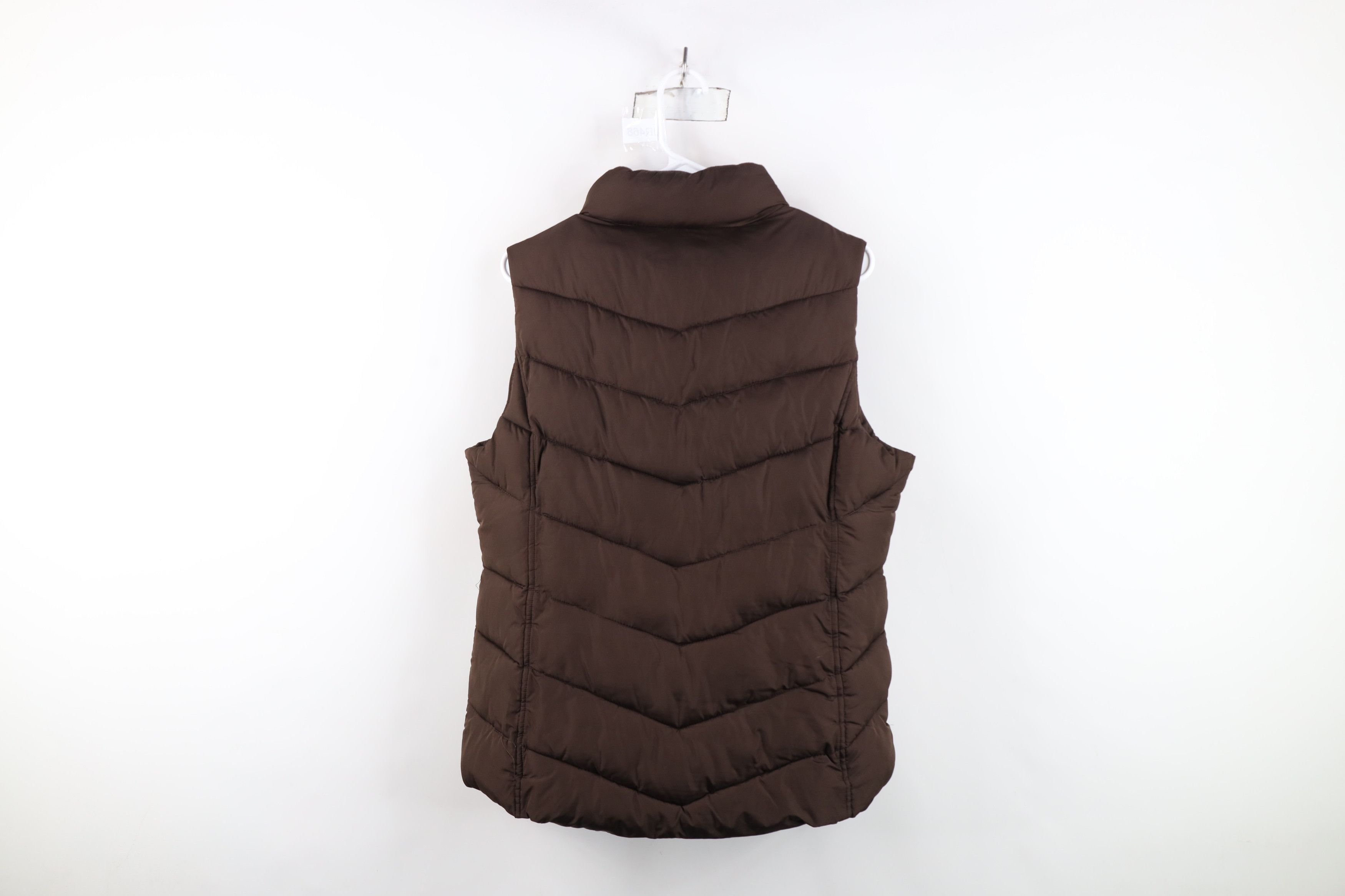 Gap Vintage Y2K Gap Babydoll Blank Puffer Vest Jacket Brown Size L / US 10 / IT 46 - 12 Thumbnail