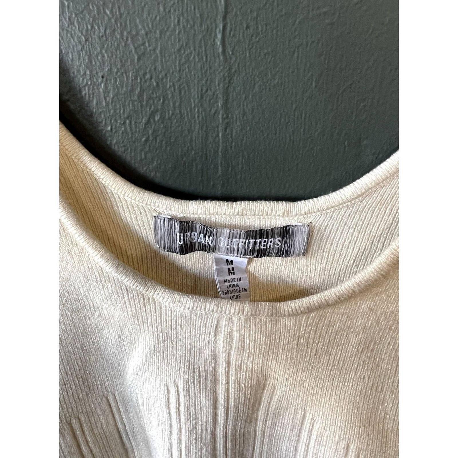 Urban Outfitters Urban Outfitters Womens Ivory Knitted Sleeveless Crop Top Shirt Size M Size M / US 6-8 / IT 42-44 - 3 Thumbnail