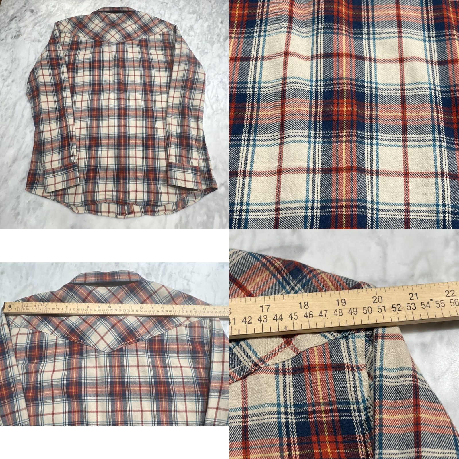 Cody James Cody James Pearl Snap Flannel Shirt Men Large Regular Fit Plaid Pockets Western Cowboy Button-Up Shirt Size US L / EU 52-54 / 3 - 8 Thumbnail