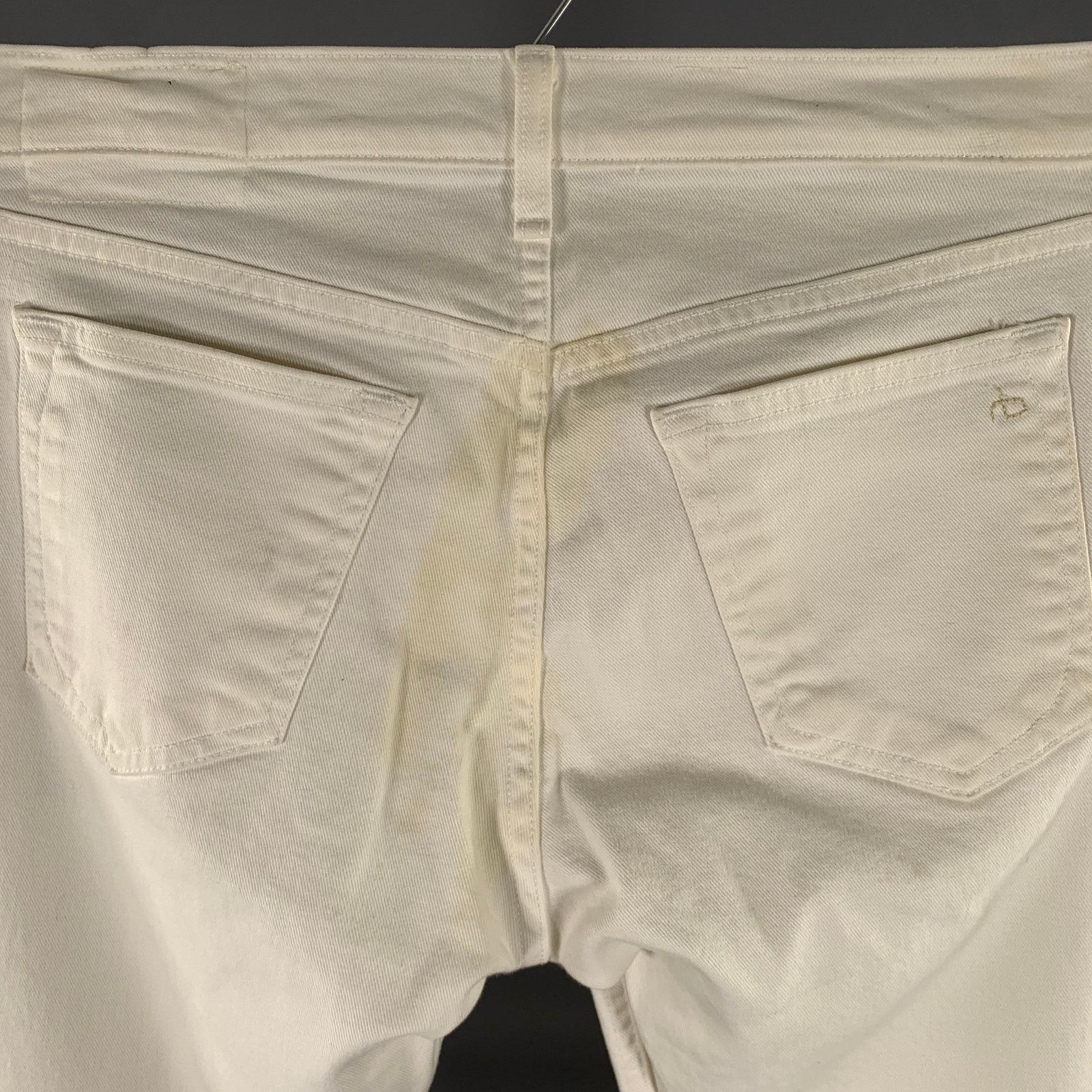 Rag & Bone RAG & BONE Size 30 White Distressed Skinny Jeans Size US 30 / EU 46 - 4 Thumbnail