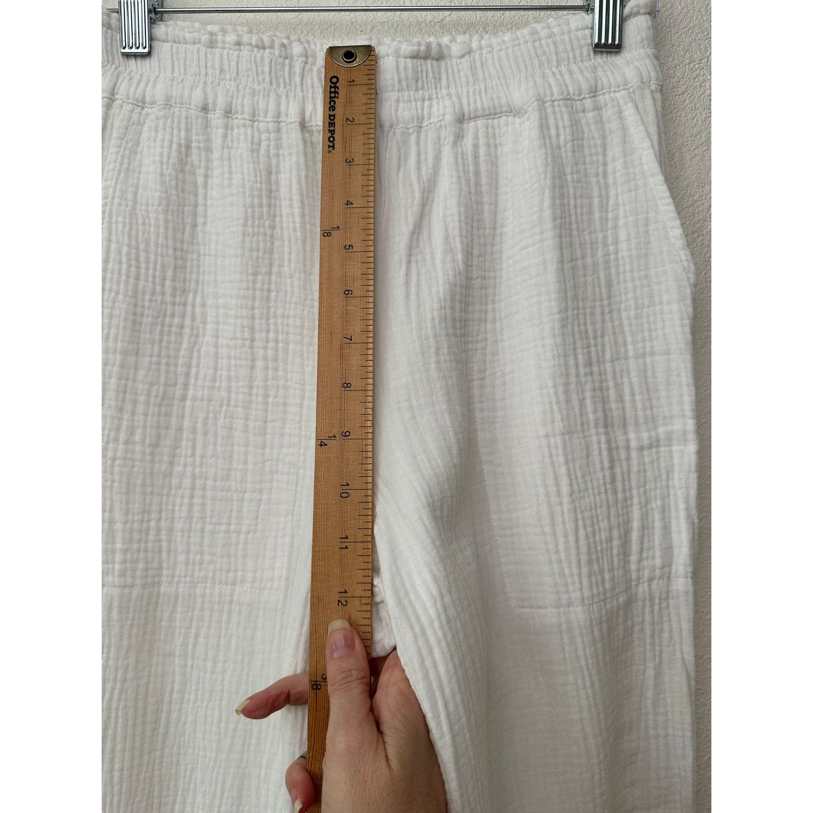 Rails Rails Leon White Gauze Wide Leg Pants Elastic Waist US S Size 25" / US 0 / IT 36 - 14 Thumbnail