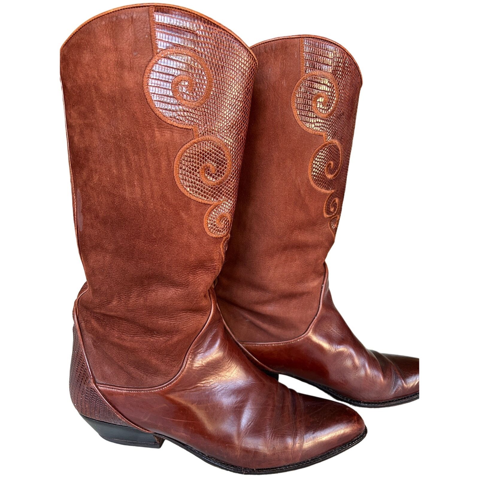 Other Via Spiga Brown Leather and Suede Boots size 10 Size US 10 / IT 40 - 1 Thumbnail