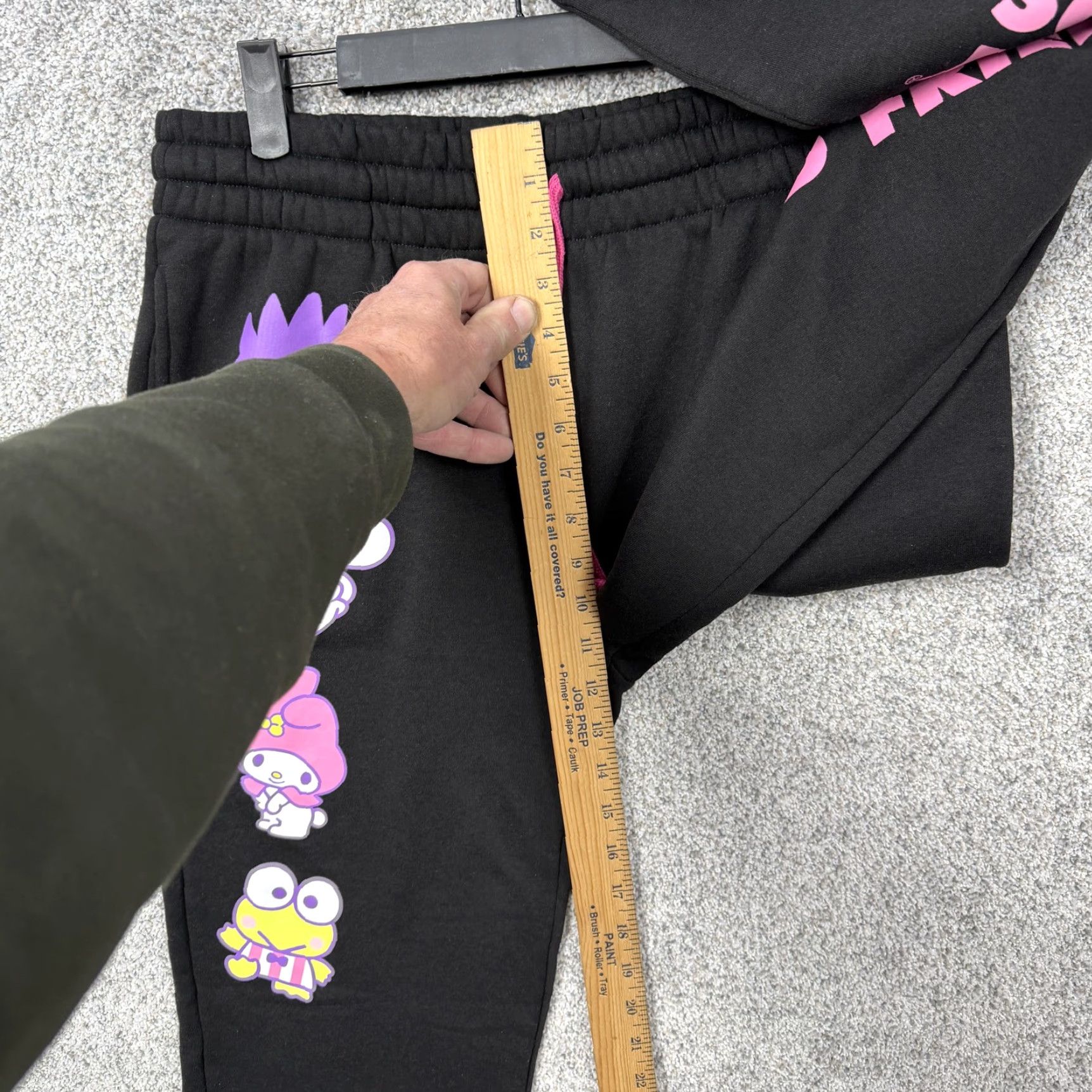 Vintage Sanrio Hello Kitty and Friends Jogger Pants Juniors L Black Kidcore Kawaii Pants Womens Size 36" / US 14 / IT 50 - 4 Thumbnail