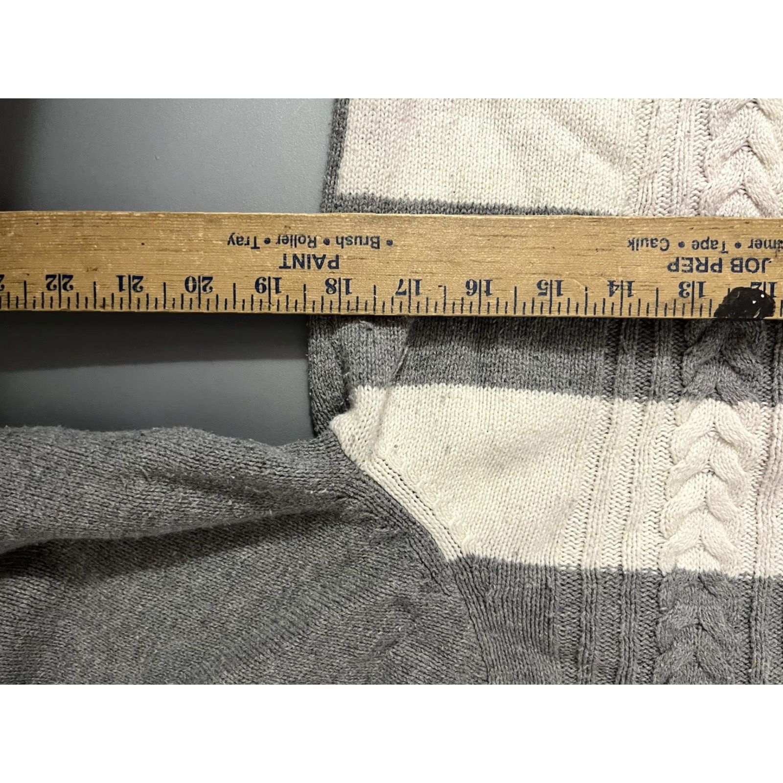 Chaps VINTAGE Chaps Crew Neck Sweater Shirt XL Gray Cream Stripes Mens Size US XL / EU 56 / 4 - 5 Thumbnail