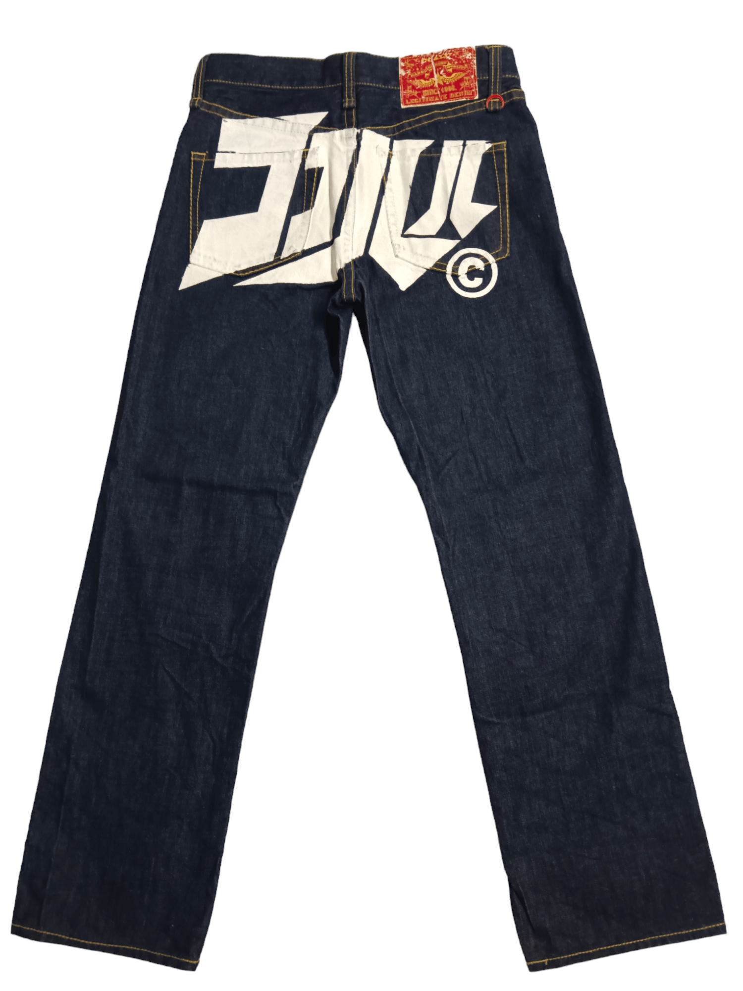 Edition Japan Co&Lu Big Iconic Logo Printed Blue Denim Size US 31 - 1 Thumbnail