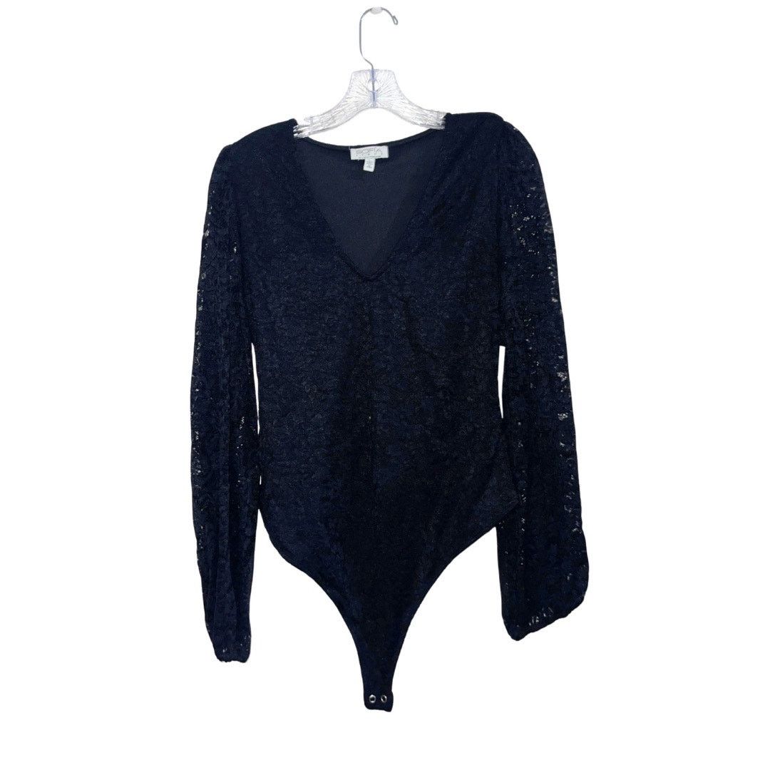 Other Sofia Jeans By Sofia Vergara Lace Bodysuit Blouson Sleeves L Size L / US 10 / IT 46 - 2 Thumbnail
