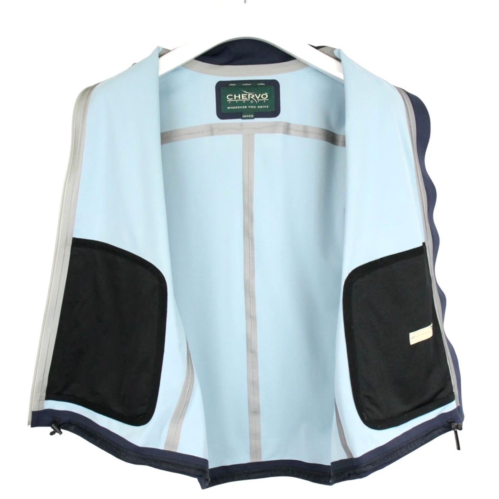 Vintage CHERVO Waistcoat Men's EU 52 Full Zip High Neck Lightweight Blue Zero Seams Size US L / EU 52-54 / 3 - 4 Thumbnail