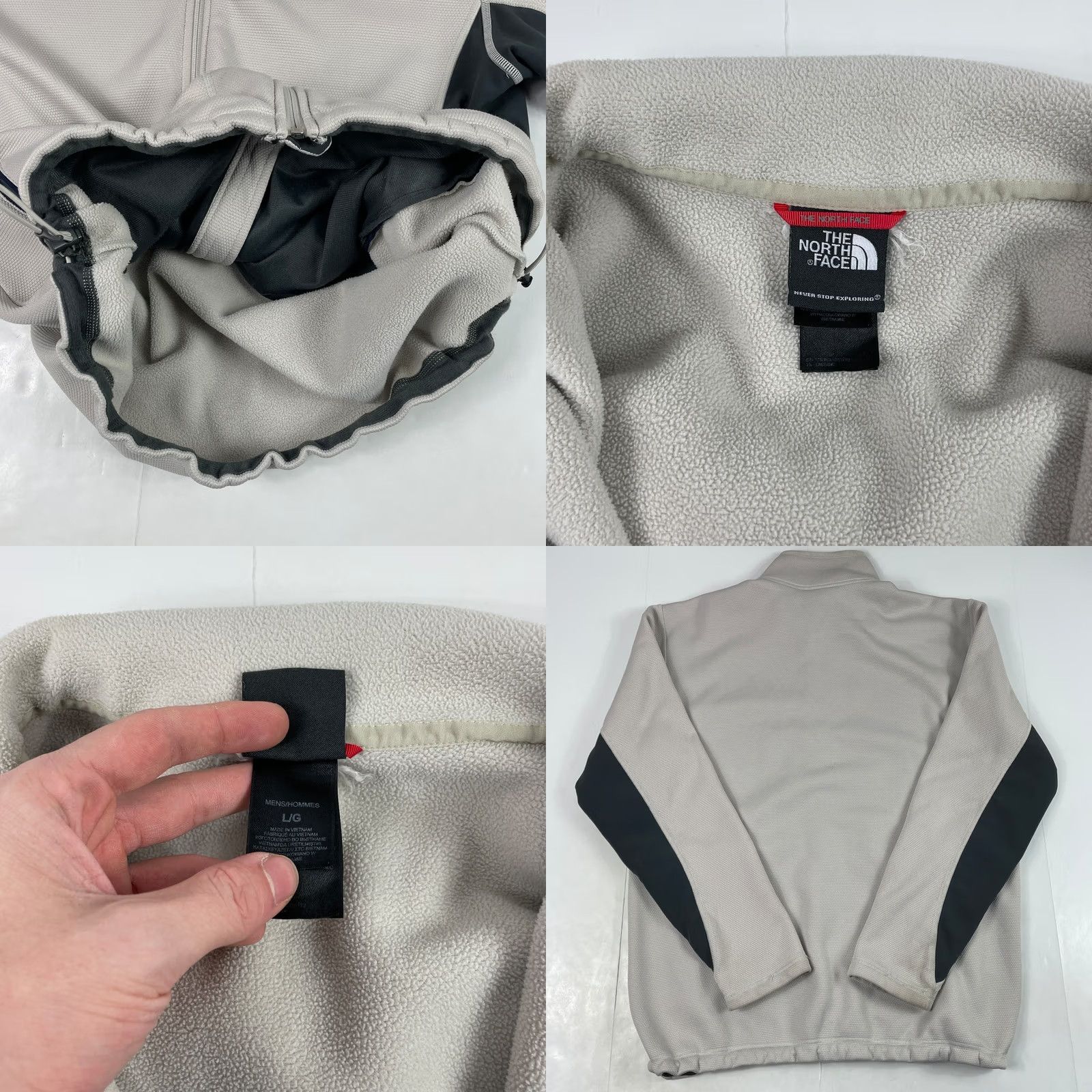 The North Face The North Face Jacket Mens Large Beige Fleece Full Zip Hiking Skiing Climbing Size US L / EU 52-54 / 3 - 8 Thumbnail