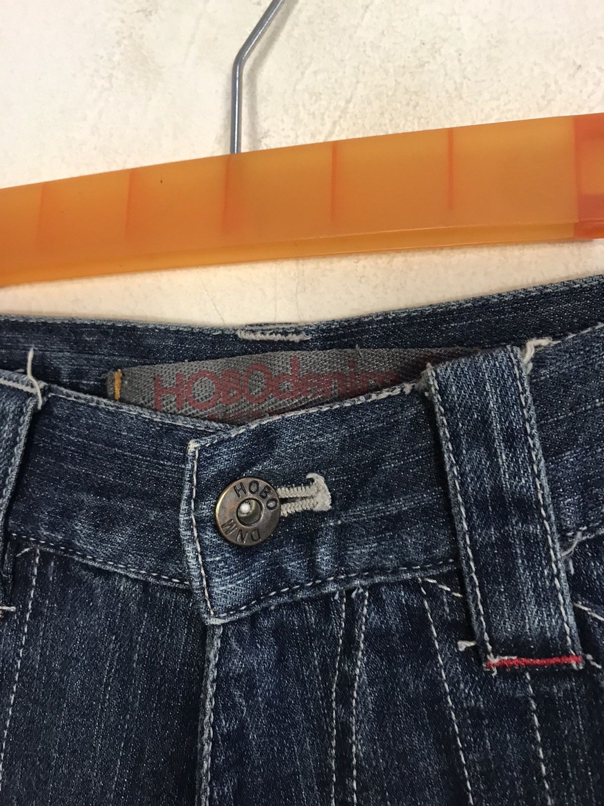 Japanese Brand Hobo Denim Standard Multipocket Cargo Indigo Straight Cut Size US 28 / EU 44 - 4 Thumbnail
