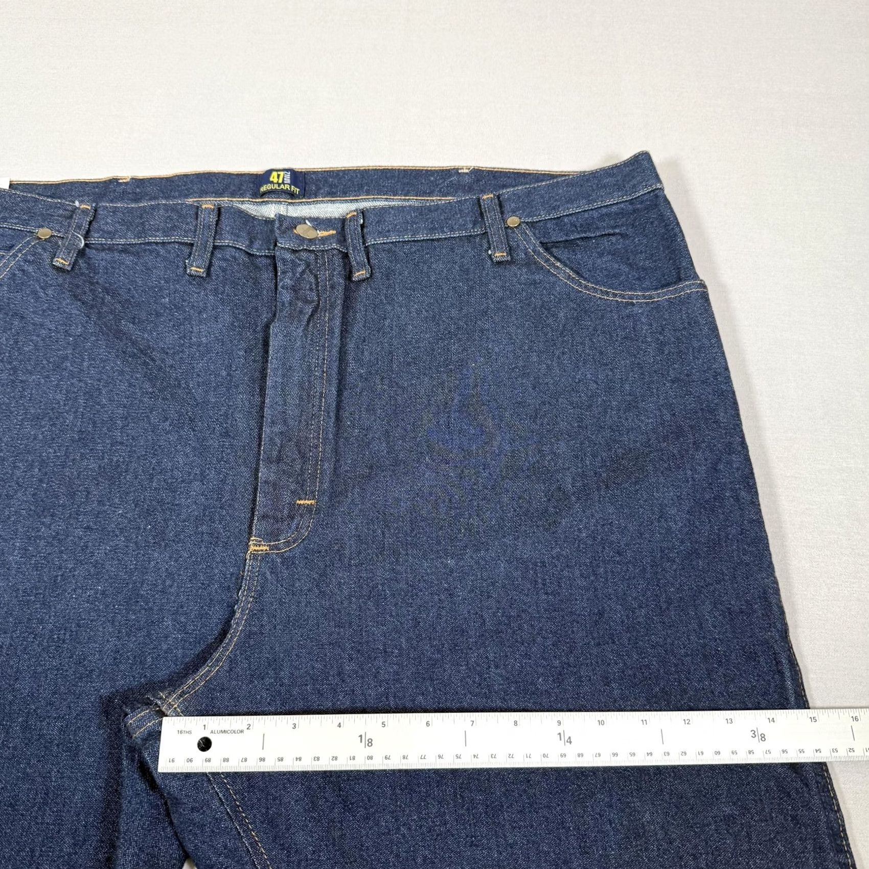 Wrangler Wrangler Jeans Mens 48x32 Blue 47MWZ Straight Fit Denim Pants Western Cowboy Cut Jeans Size US 32 / EU 48 - 7 Thumbnail