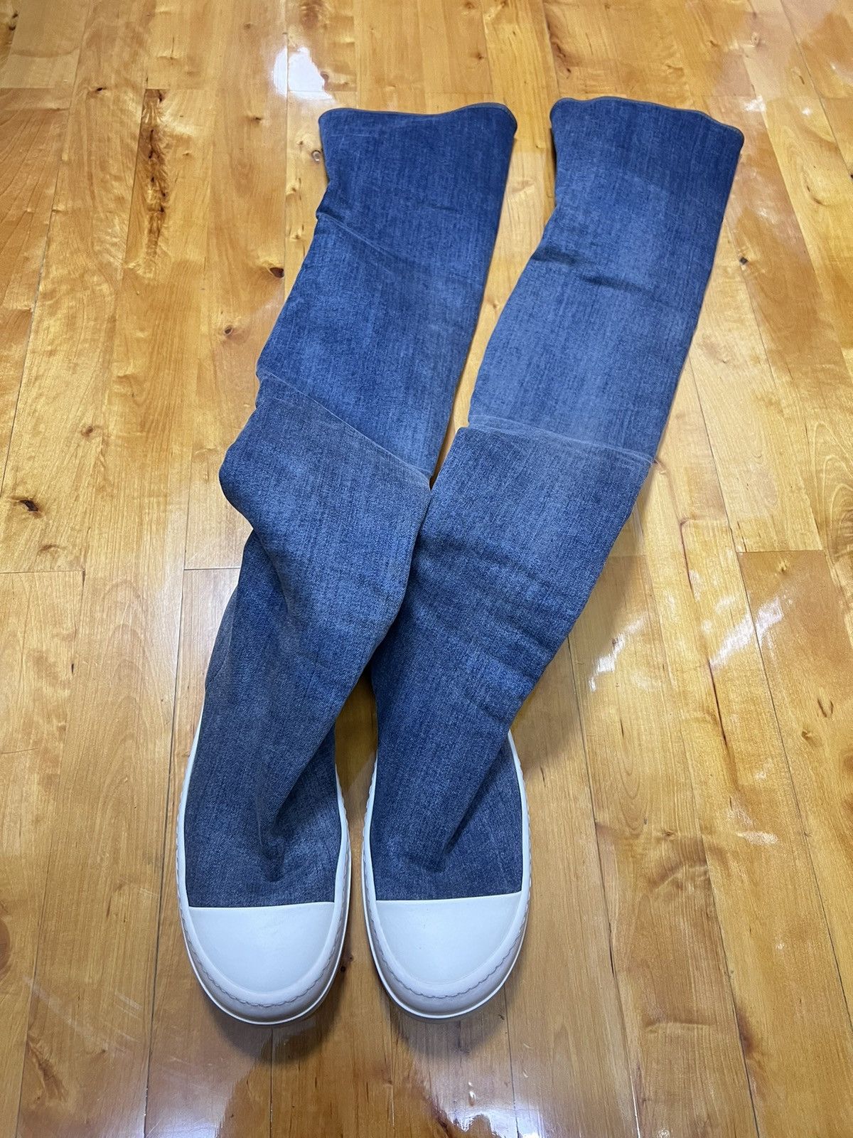 Rick Owens Drkshdw Rick owens drkshdw ramones thigh high sock sz 37.5 Size US 7.5 / IT 37.5 - 2 Thumbnail
