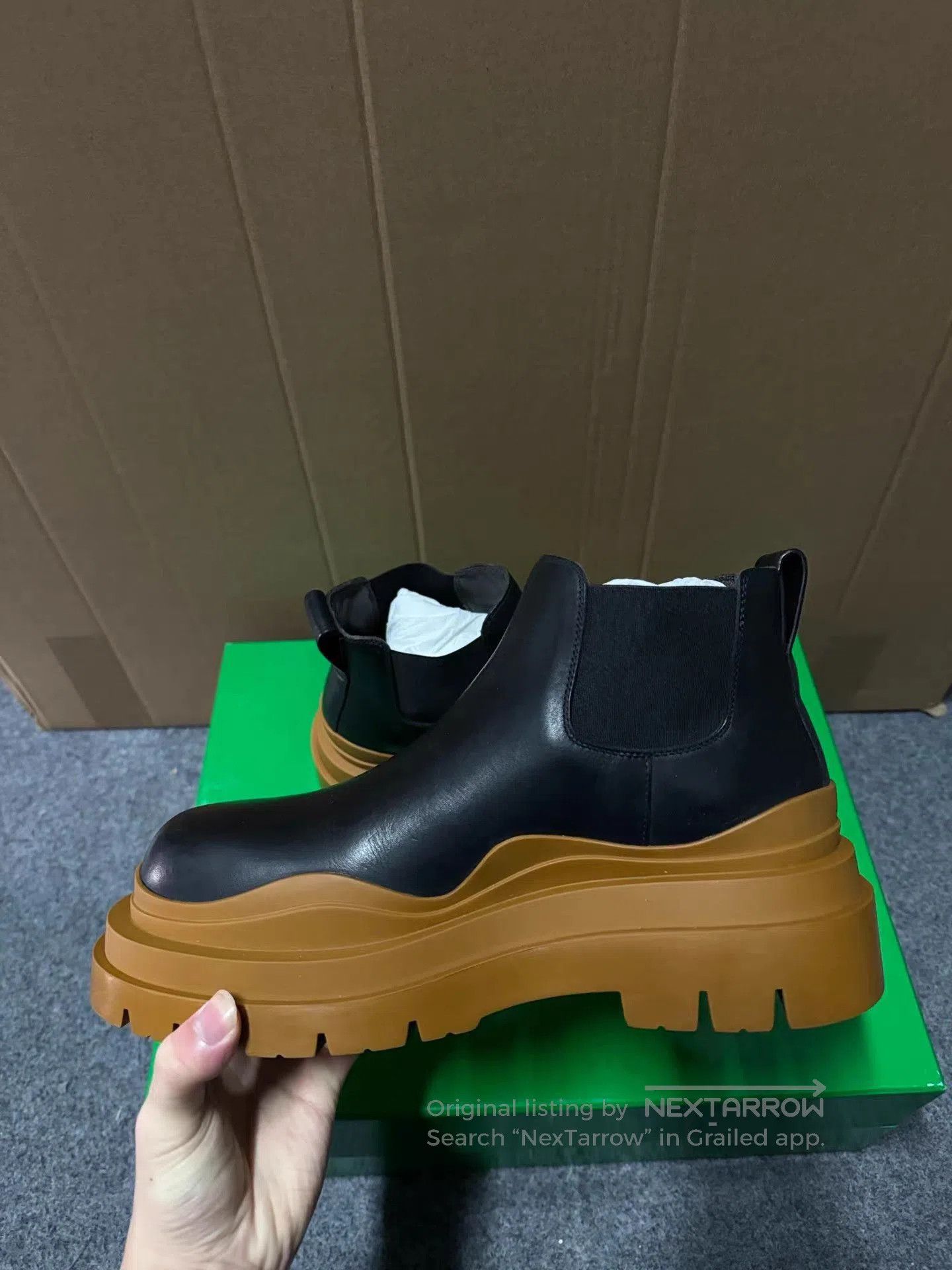 Bottega Veneta Black Chunky Platform Ankle Boots Size 8. Size US 8 / EU 41 - 4 Thumbnail