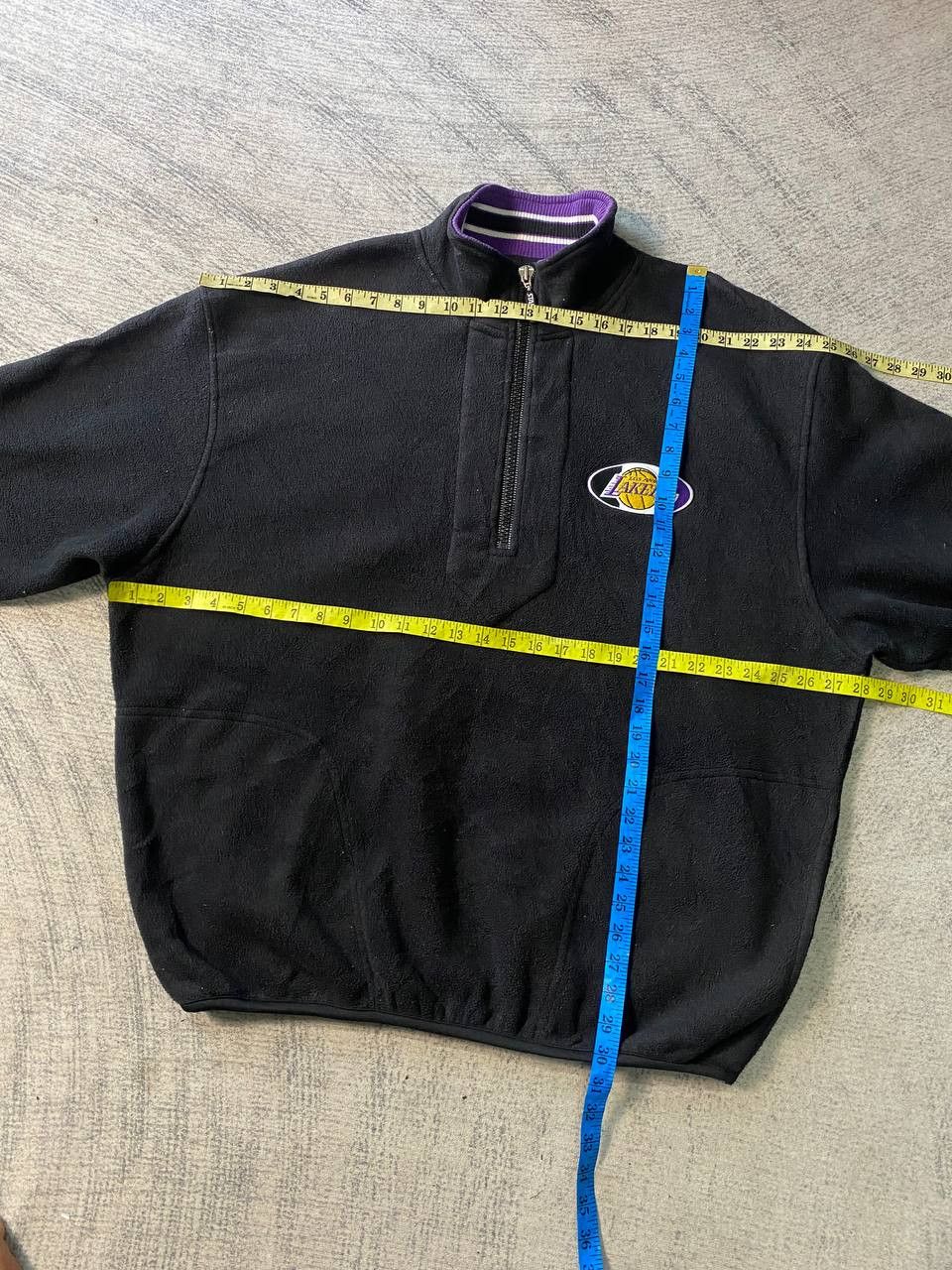 NBA × Starter Vintage NBA LA Lakers x Starter Half Zip Fleece Pullover Size US XL / EU 56 / 4 - 14 Thumbnail