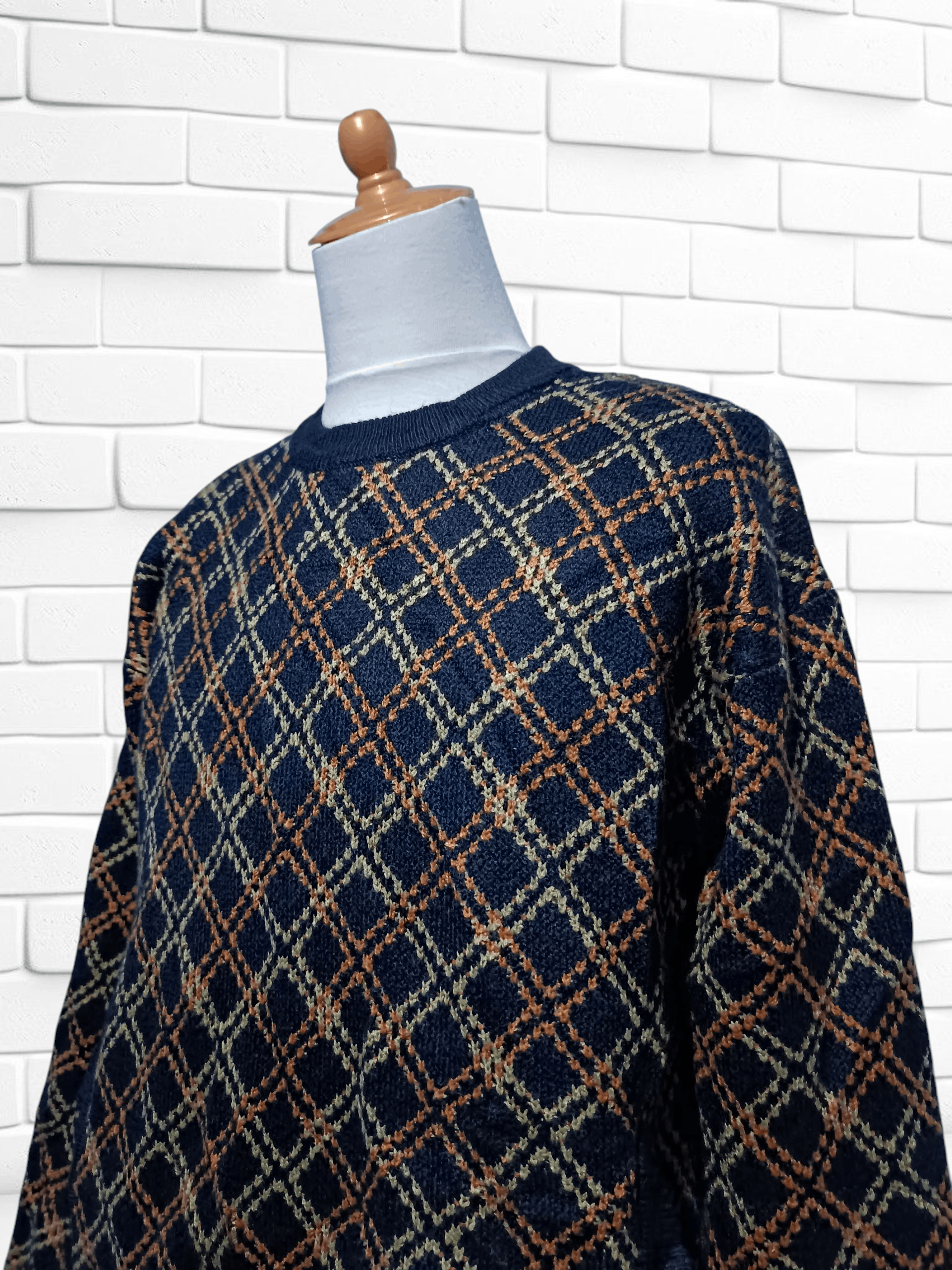 GU × Undercover GU Undercover Collaboration Checkered Acrylic Knit Tunic Size M / US 6-8 / IT 42-44 - 3 Thumbnail