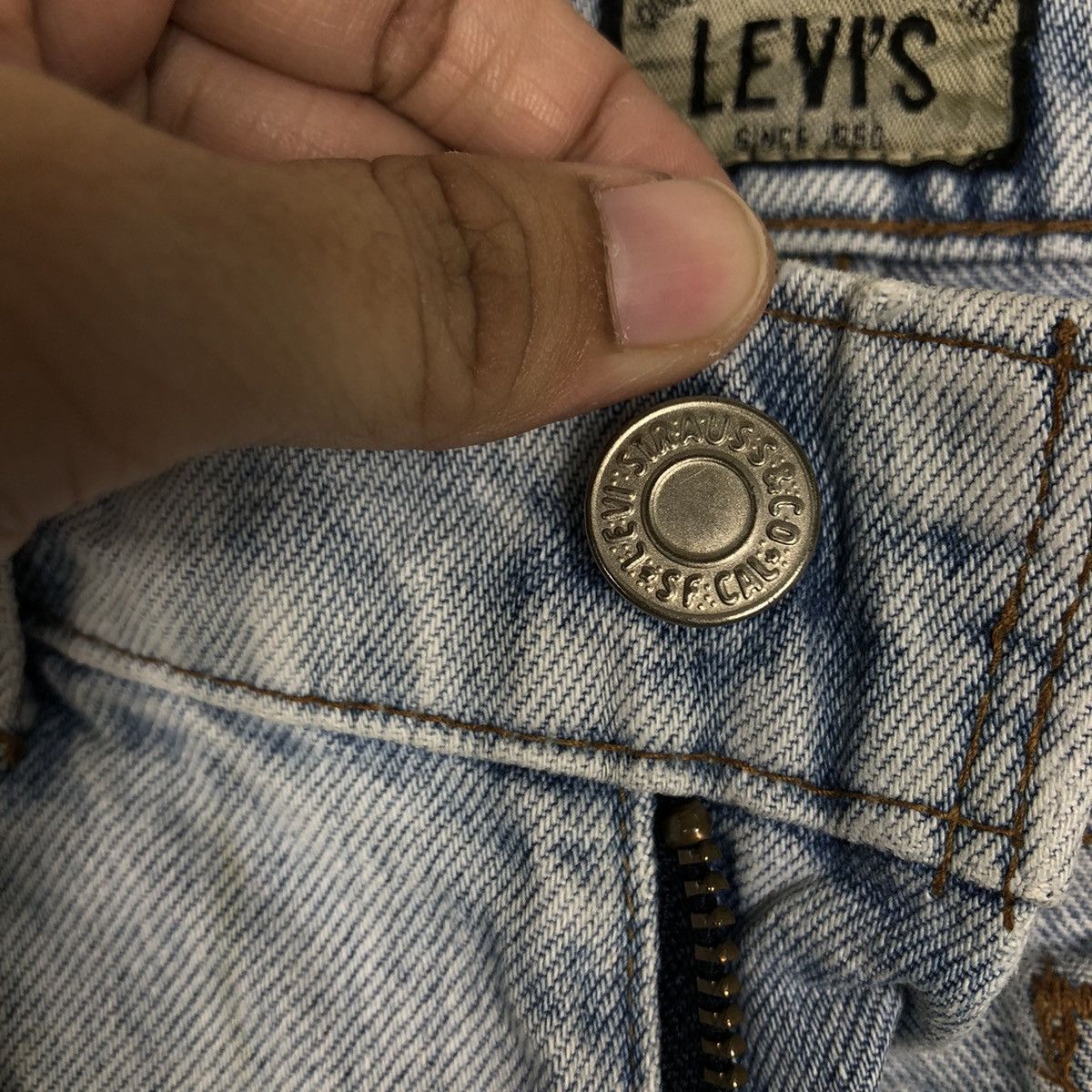 Levi's 🔥80’s Vintage Levi’s Acid Wash Design Straight Cut Denim Size US 28 / EU 44 - 13 Thumbnail