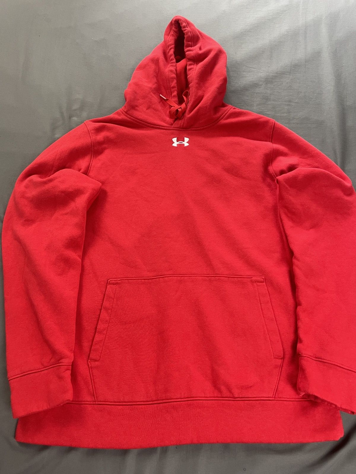 Under Armour Men Large Under Armour Fleece Hoodie Red Like New Size US L / EU 52-54 / 3 - 1 Thumbnail