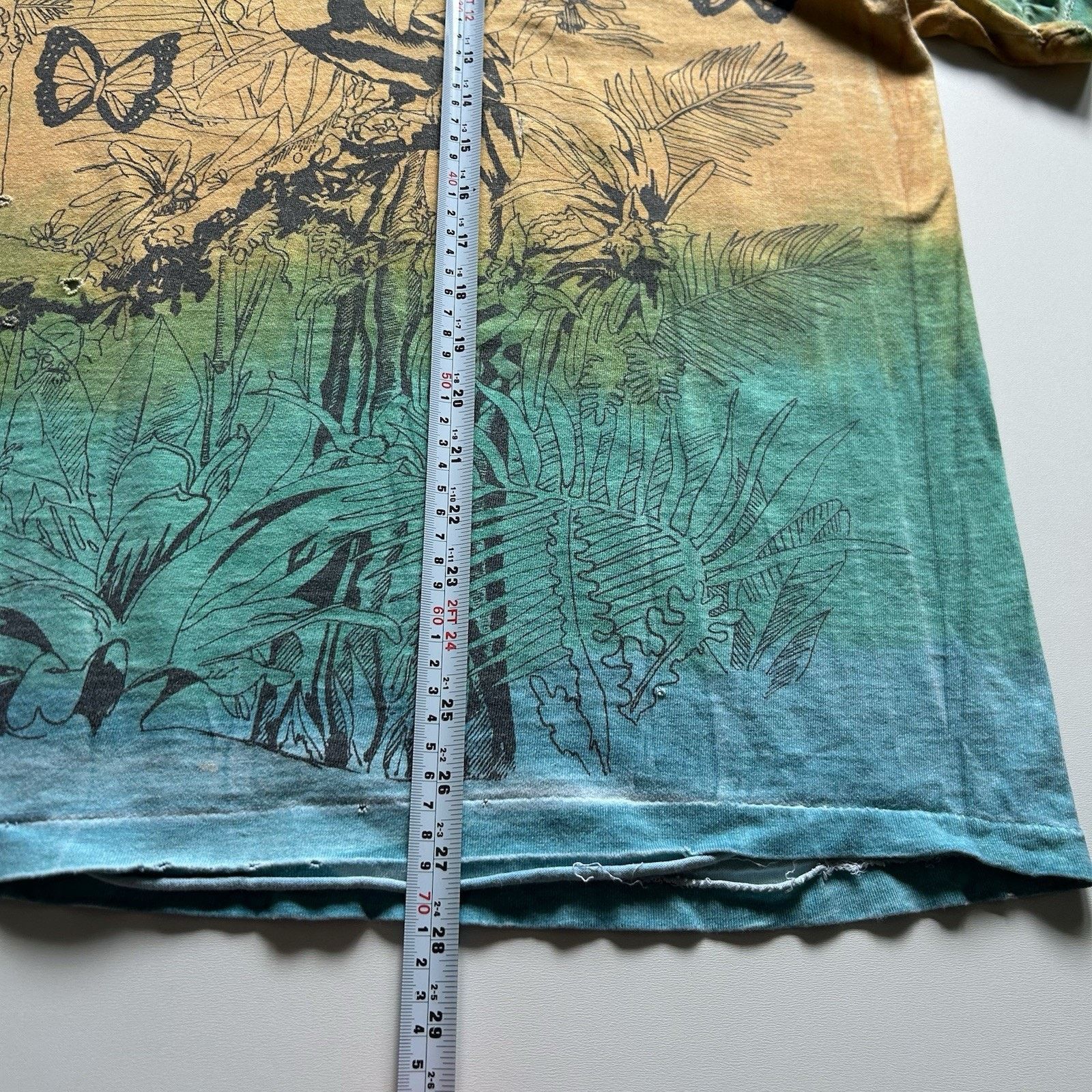Vintage Vintage 90s Rainforest Animal Art Shirt XL Tie Dye Distress Size US XL / EU 56 / 4 - 16 Thumbnail