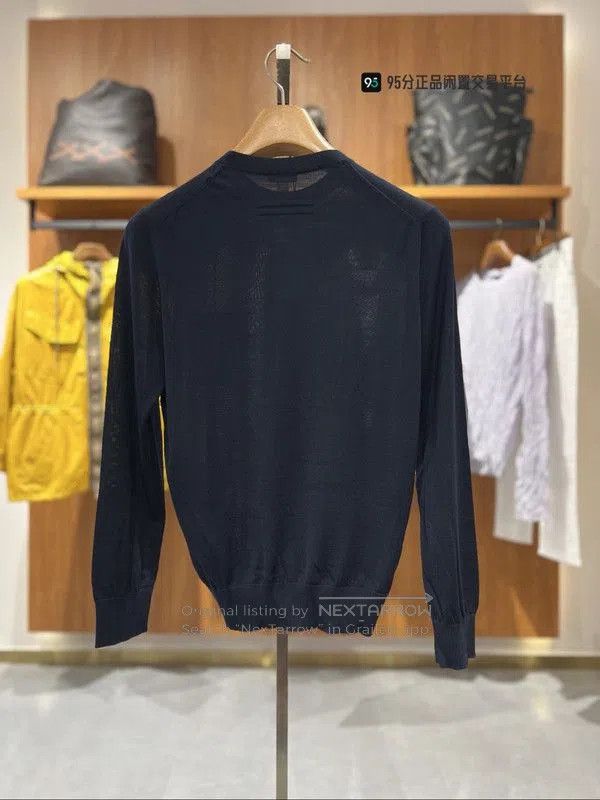 Ermenegildo Zegna Zegna Men's Solid Crewneck Knit Long-Sleeve T-Shirt. Size US S / EU 44-46 / 1 - 3 Thumbnail