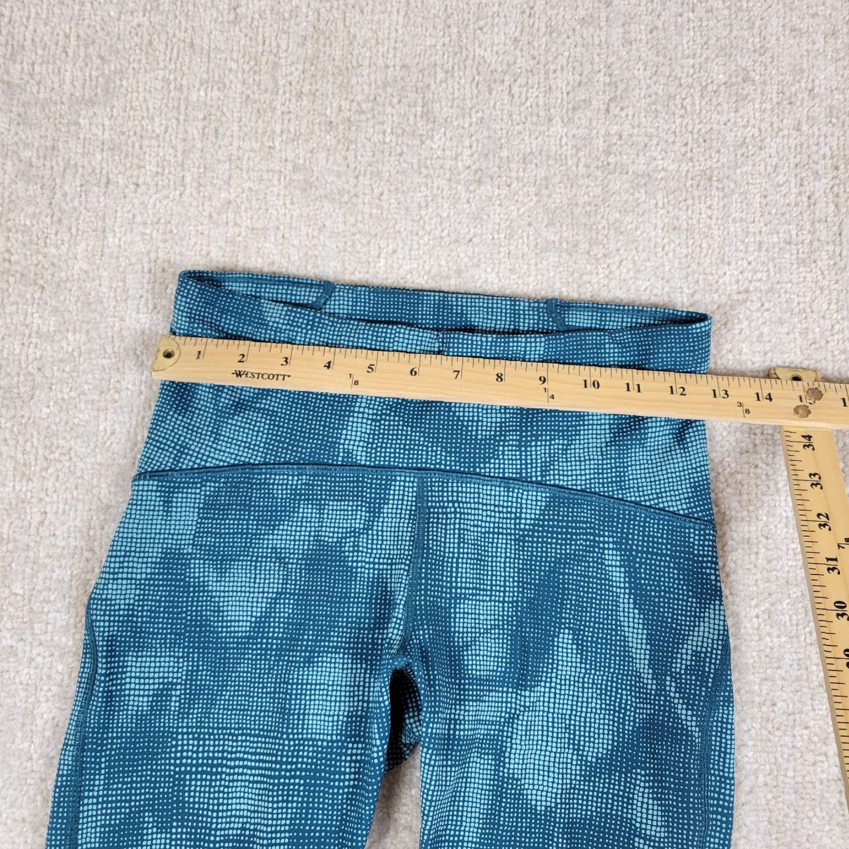 Lululemon Fast and Free High-Rise Tight 25 Womens Size 6 Blue Nulux Geometric