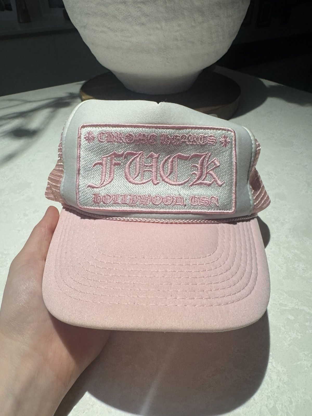 Chrome Hearts Chrome Hearts Pink F*ck Trucker Hat Size ONE SIZE - 2 Thumbnail