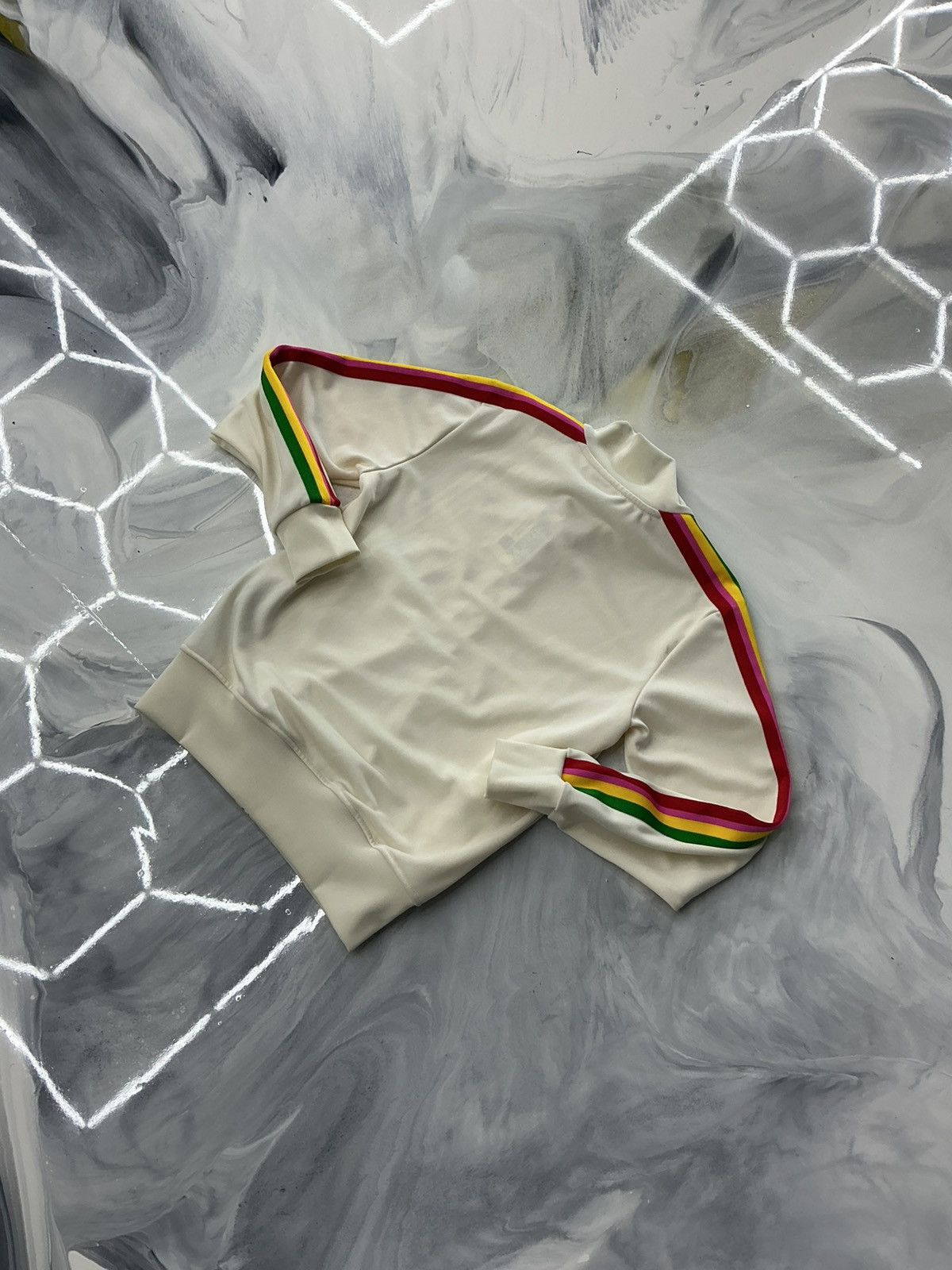 Palm Angels Palm Angels Zip up Track Jacket Cream Rasta Size S Size US S / EU 44-46 / 1 - 5 Thumbnail