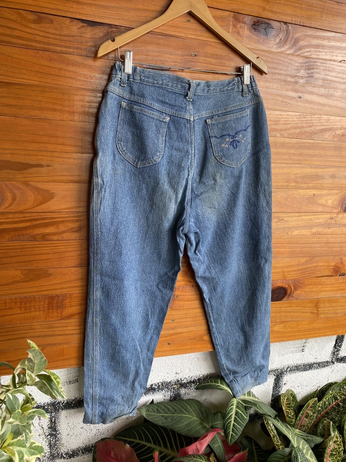 Vintage Vintage Women’s Embroider Pocket Jeans High Waist Light Wash Size 28" / US 6 / IT 42 - 10 Thumbnail