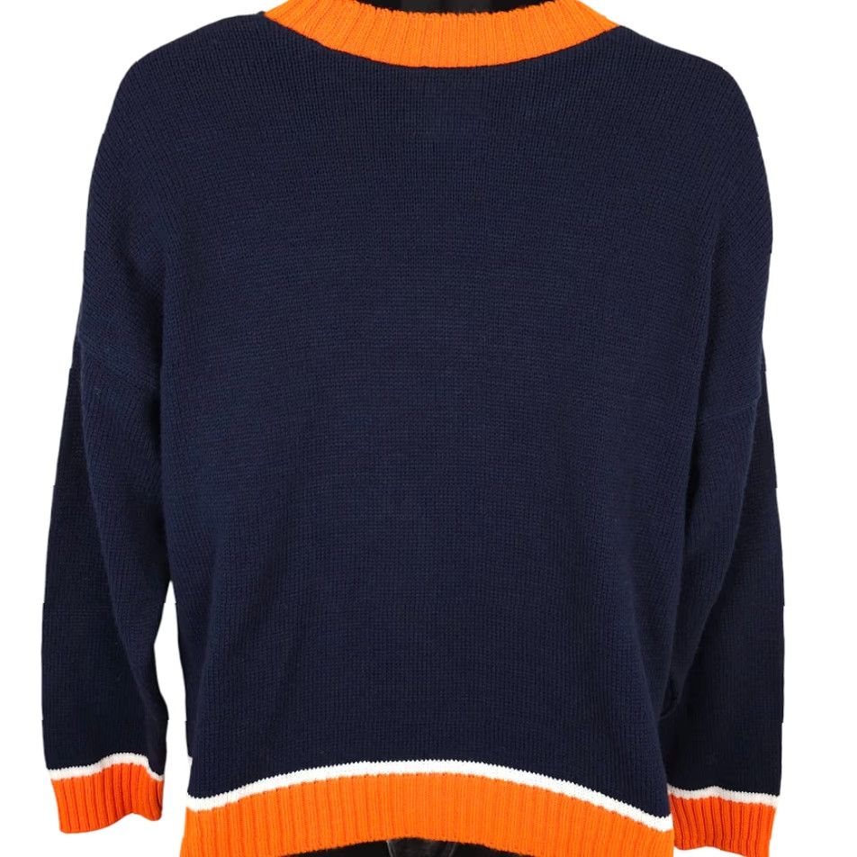 The Ragged Priest VINTAGE Ragged Priest Sweater Womens Size Medium Blue Orange Dream Striped OVERSIZED UK Size M / US 6-8 / IT 42-44 - 4 Thumbnail