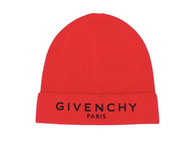 Givenchy Givenchy logo knit beanie hat accessory designer 🇮🇹red Size ONE SIZE - 1 Preview