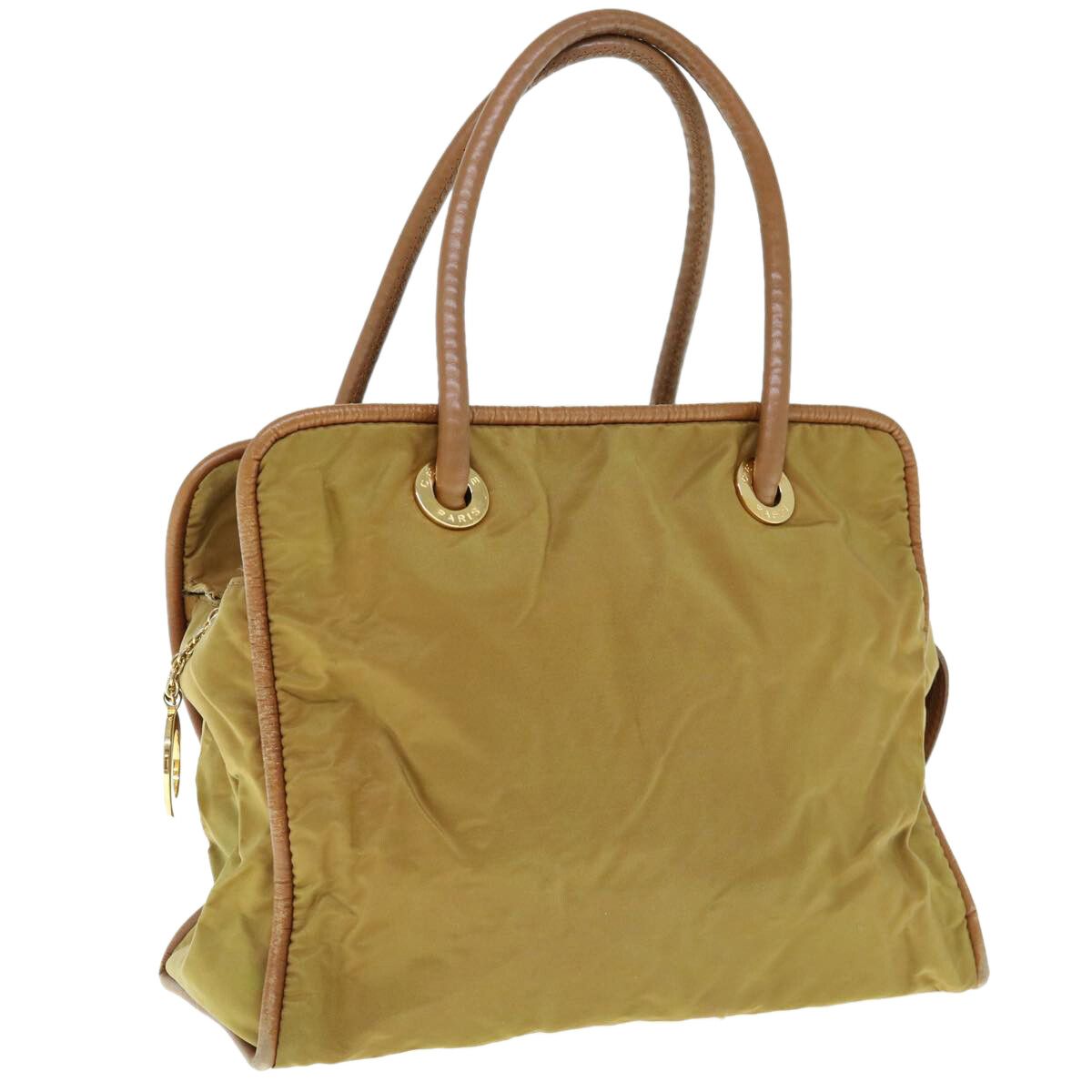 image of Celine Hand Bag Nylon Khaki Auth 64274, Women's