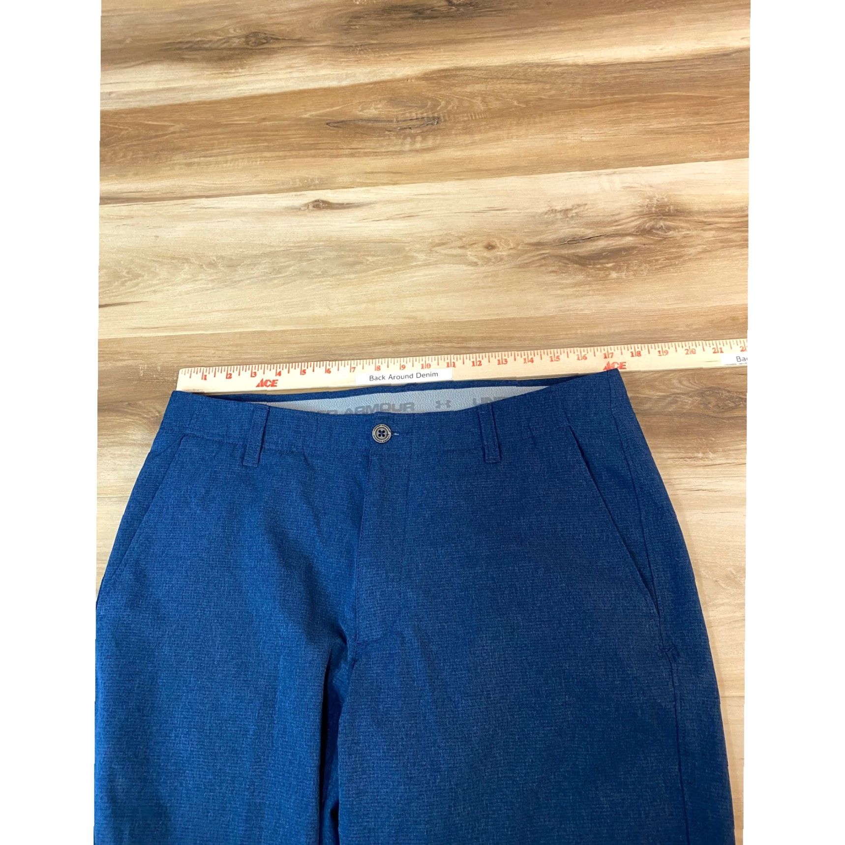 Under Armour Under Armour Pants Mens 36x34 Blue Flat Front Performance Golf Athletic 5-Pocket Button Zip Mens Size US 36 / EU 52 - 4 Thumbnail