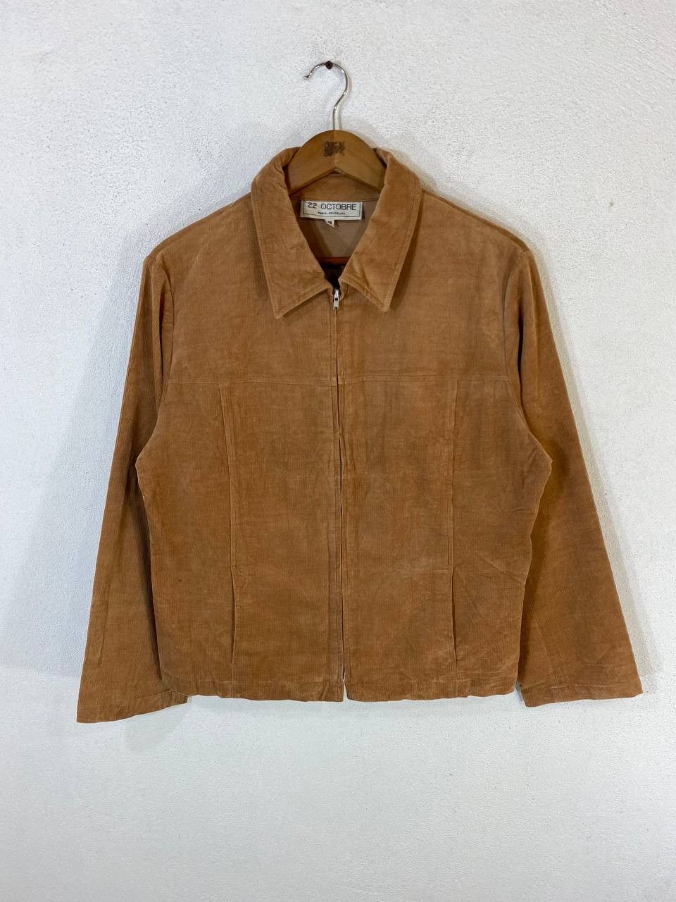 image of Avant Garde 22 Octobre Corduroy Jacket Nice Design in Brown, Women's (Size Medium)