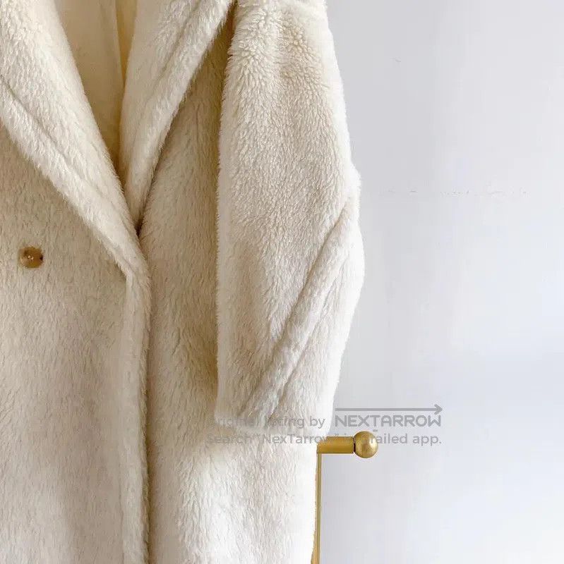 Max Mara MaxMara Winter White Alpaca Long Coat . Size M / US 6-8 / IT 42-44 - 4 Thumbnail