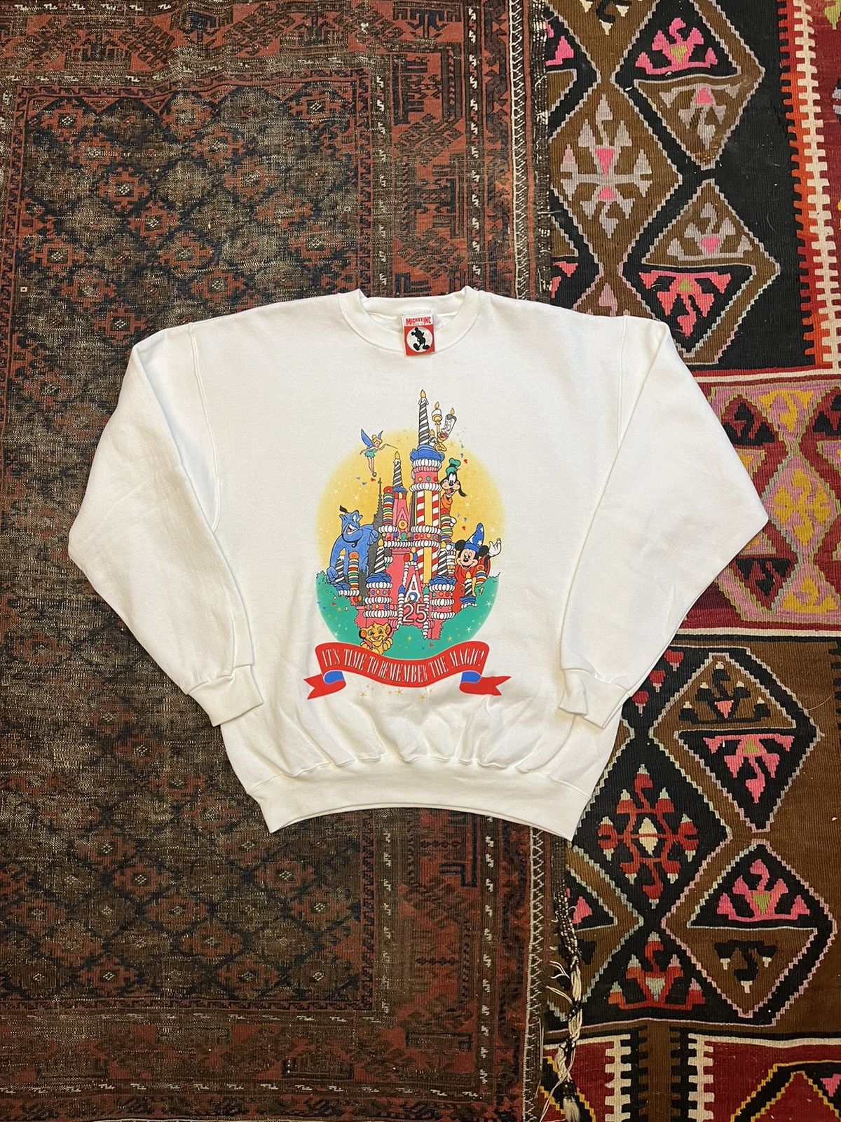 image of Vintage 1990’S Disney 25Th Anniversary Sweatshirt NWT in White, Men's (Size XL)