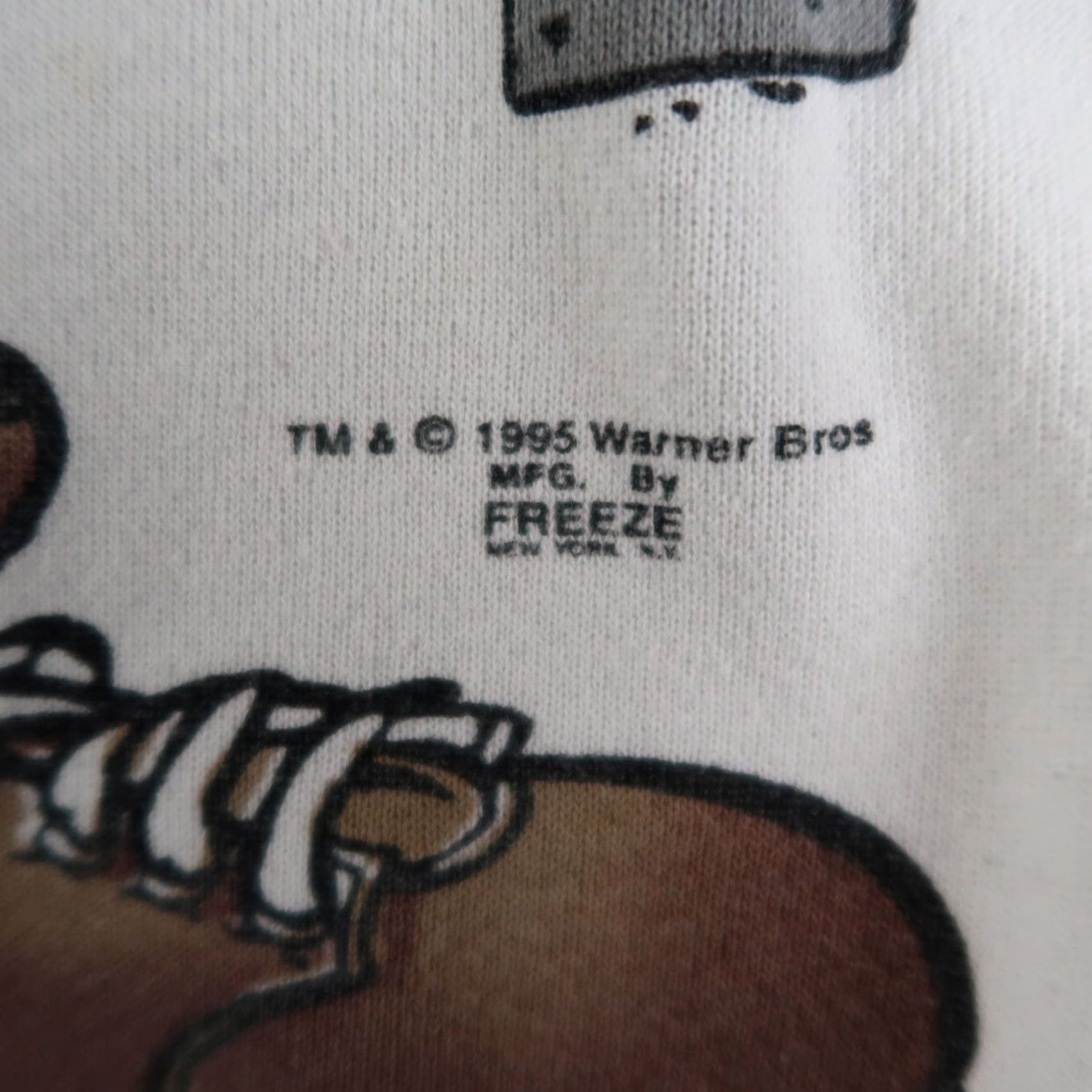 Vintage VINTAGE Looney Tunes Taz Sweatshirt Mens L Crewneck Pullover White 90s Graphic Print Hockey Hip Hop Size US L / EU 52-54 / 3 - 7 Thumbnail