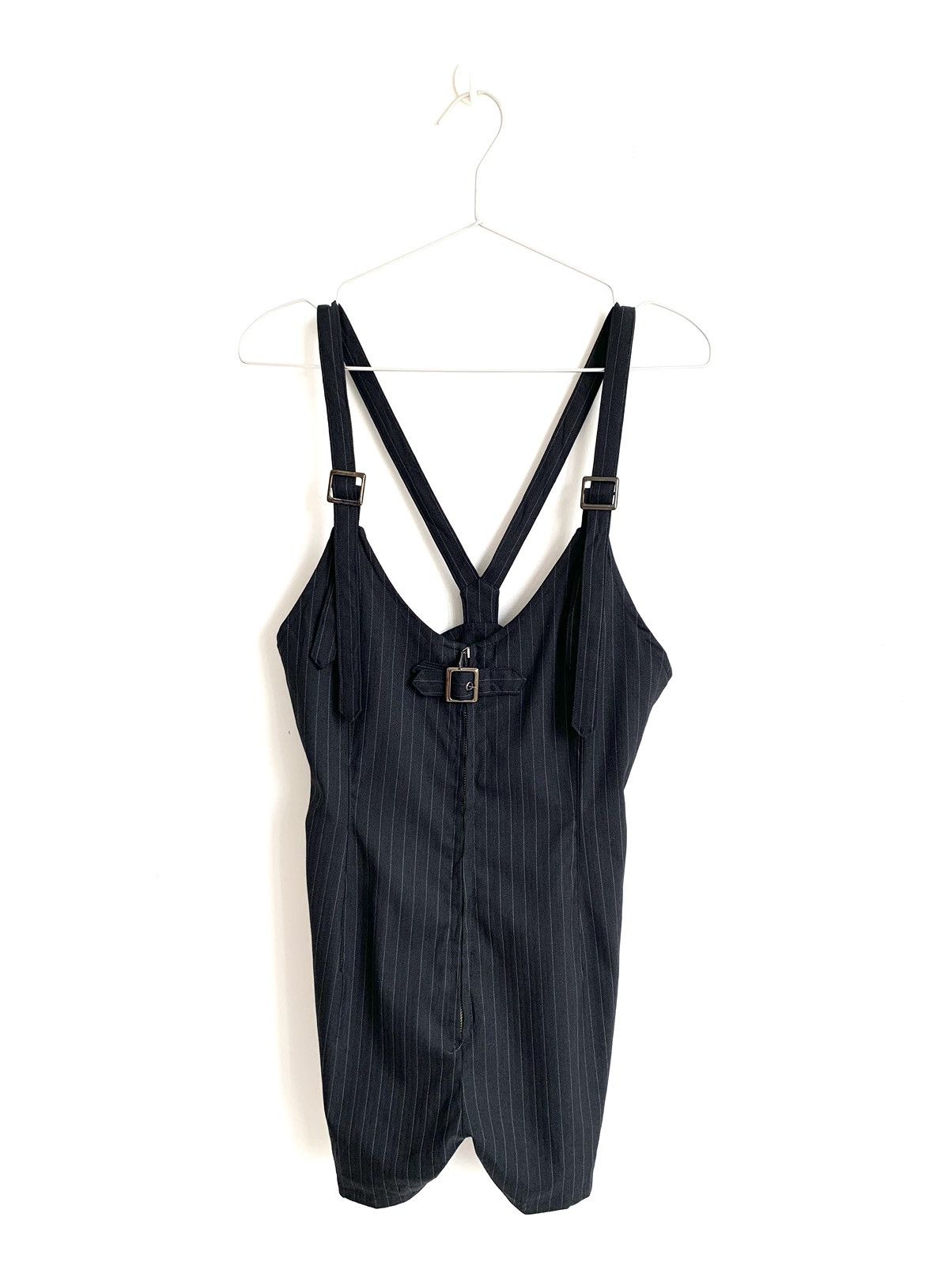 Japanese Brand Alice Auaa Gothic Pinstripe Romper Size 27" / US 4 / IT 40 - 2 Thumbnail